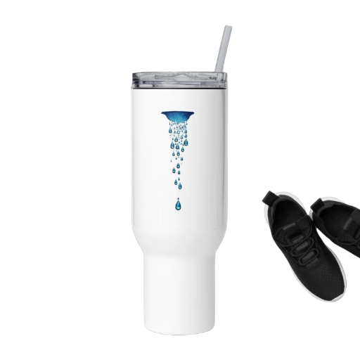 Travel mug with a handle