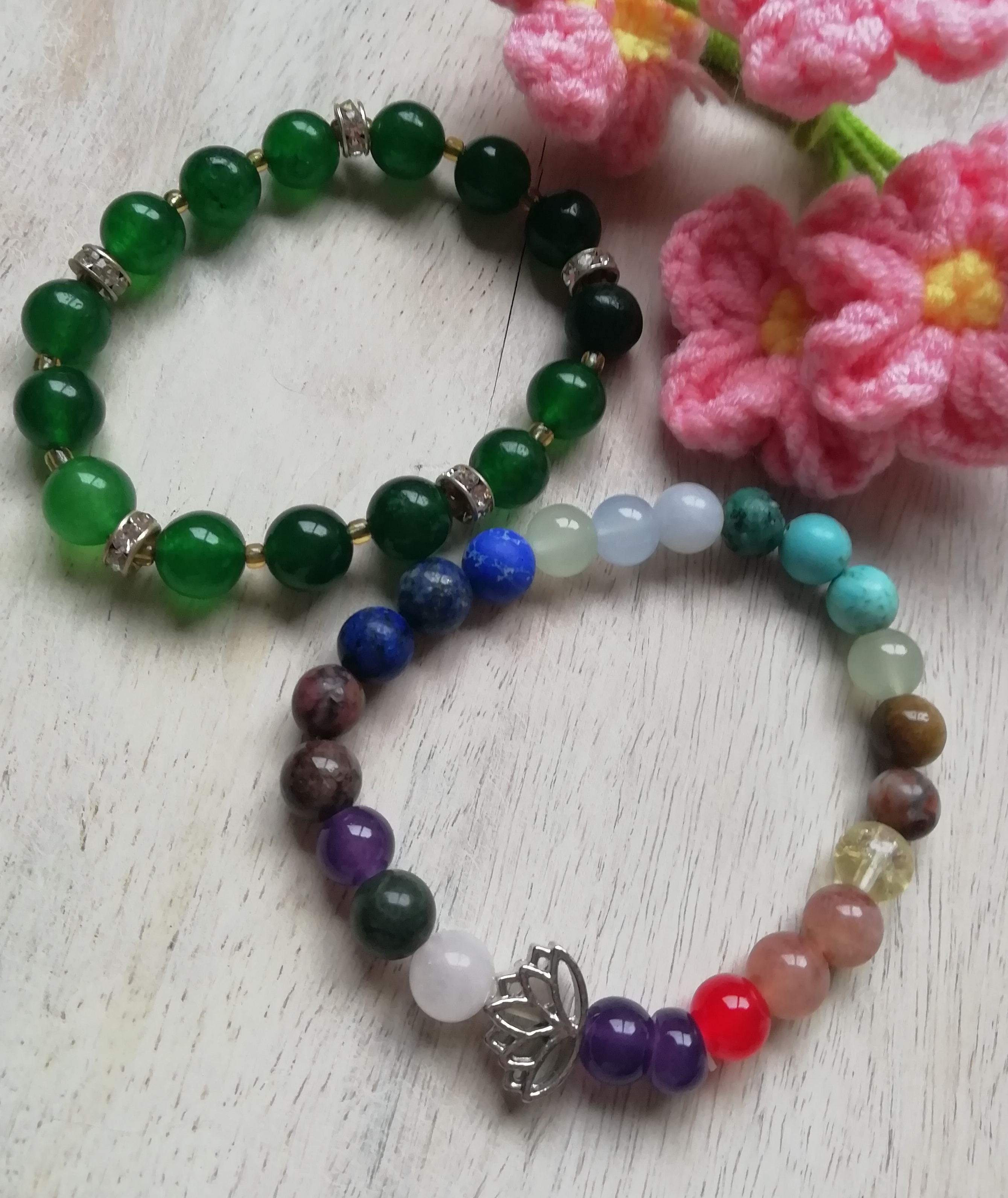 Handmade Gemstone Bead Bracelets