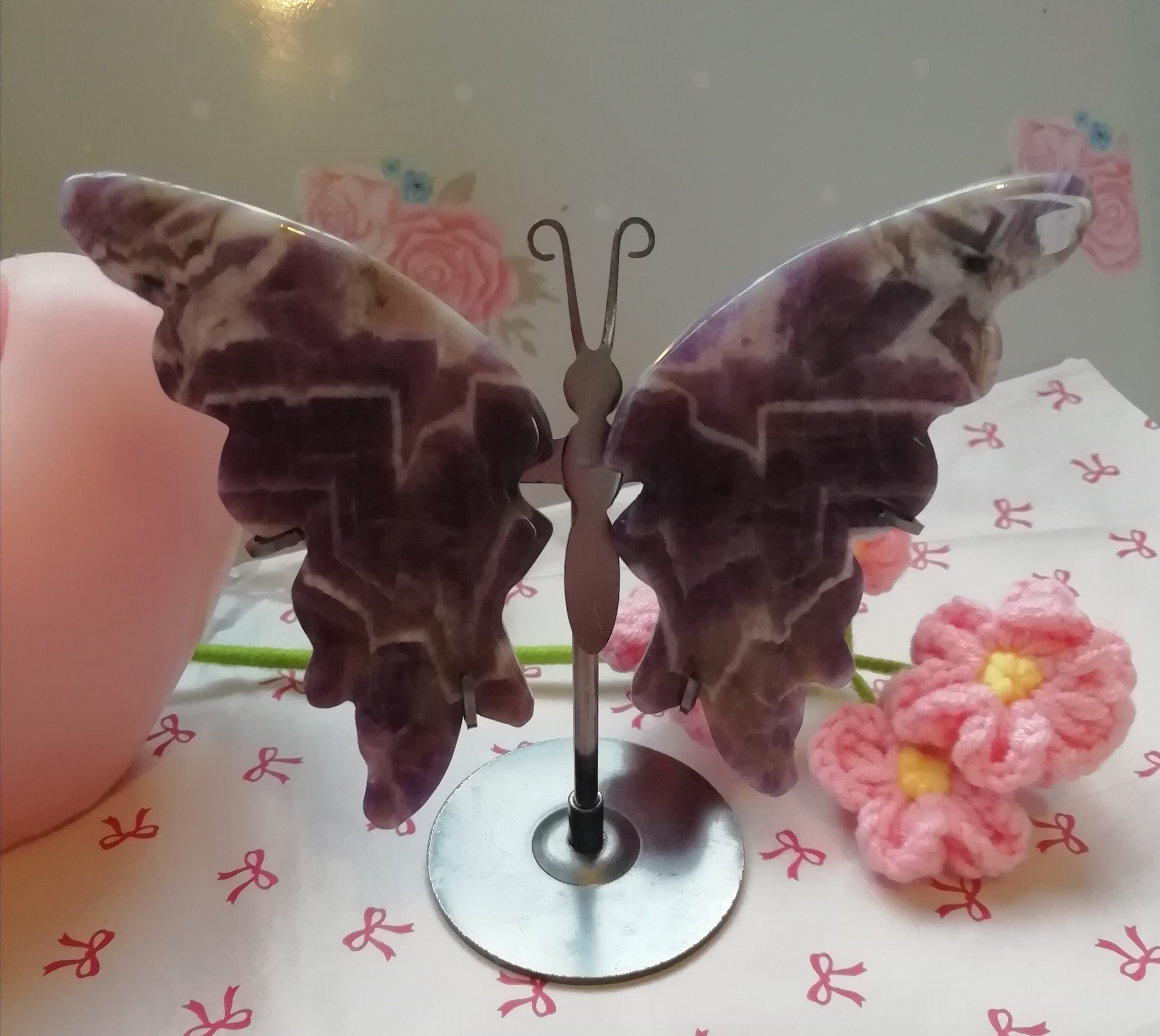 Amethyst Butterfly Ornament
