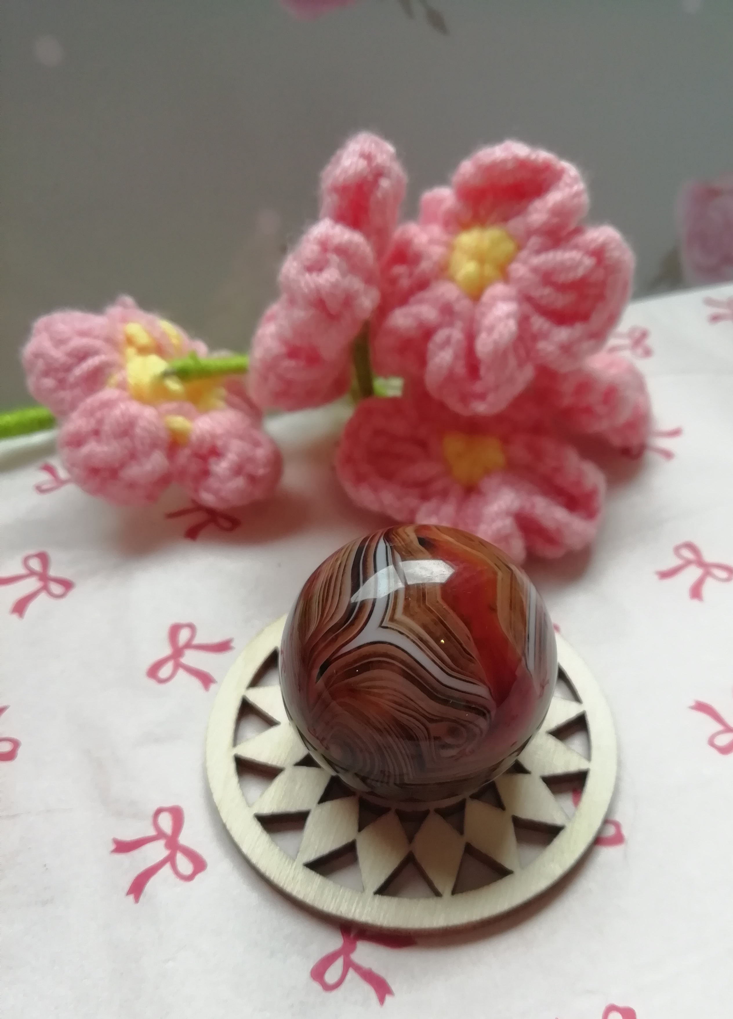 Polished Agate Crystal Sphere