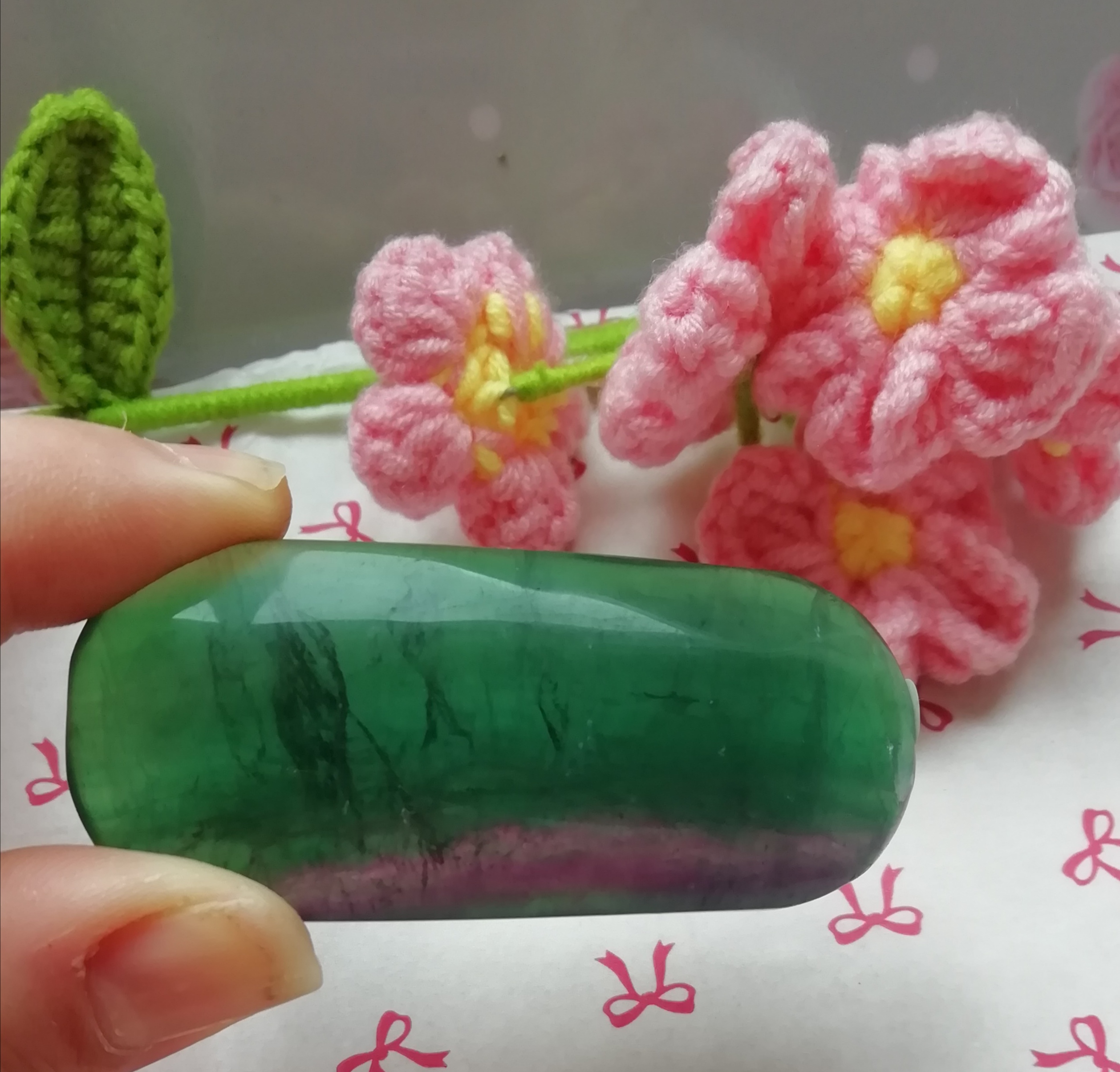 Polished Green Fluorite Stone