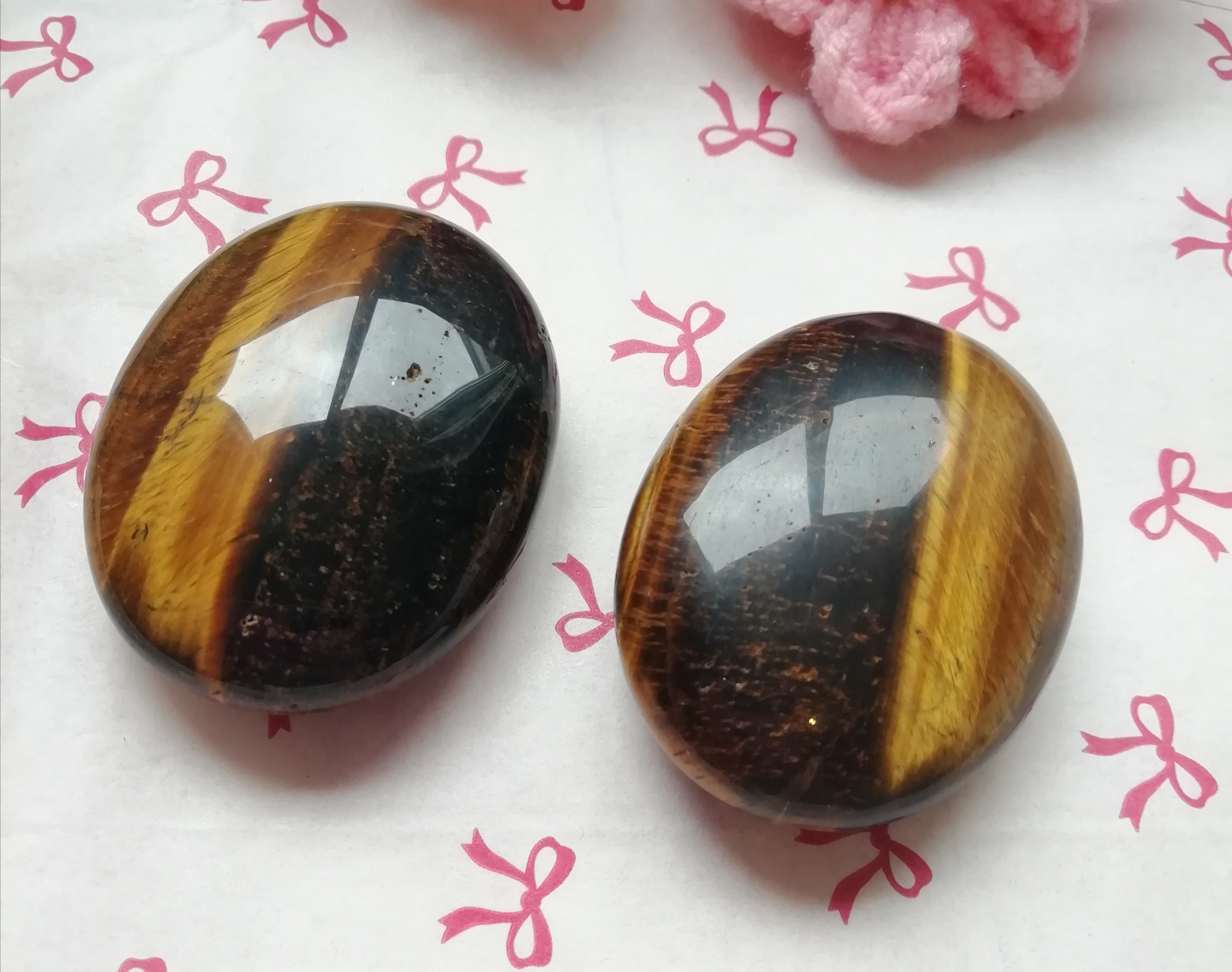 Tiger's Eye Palm Stones