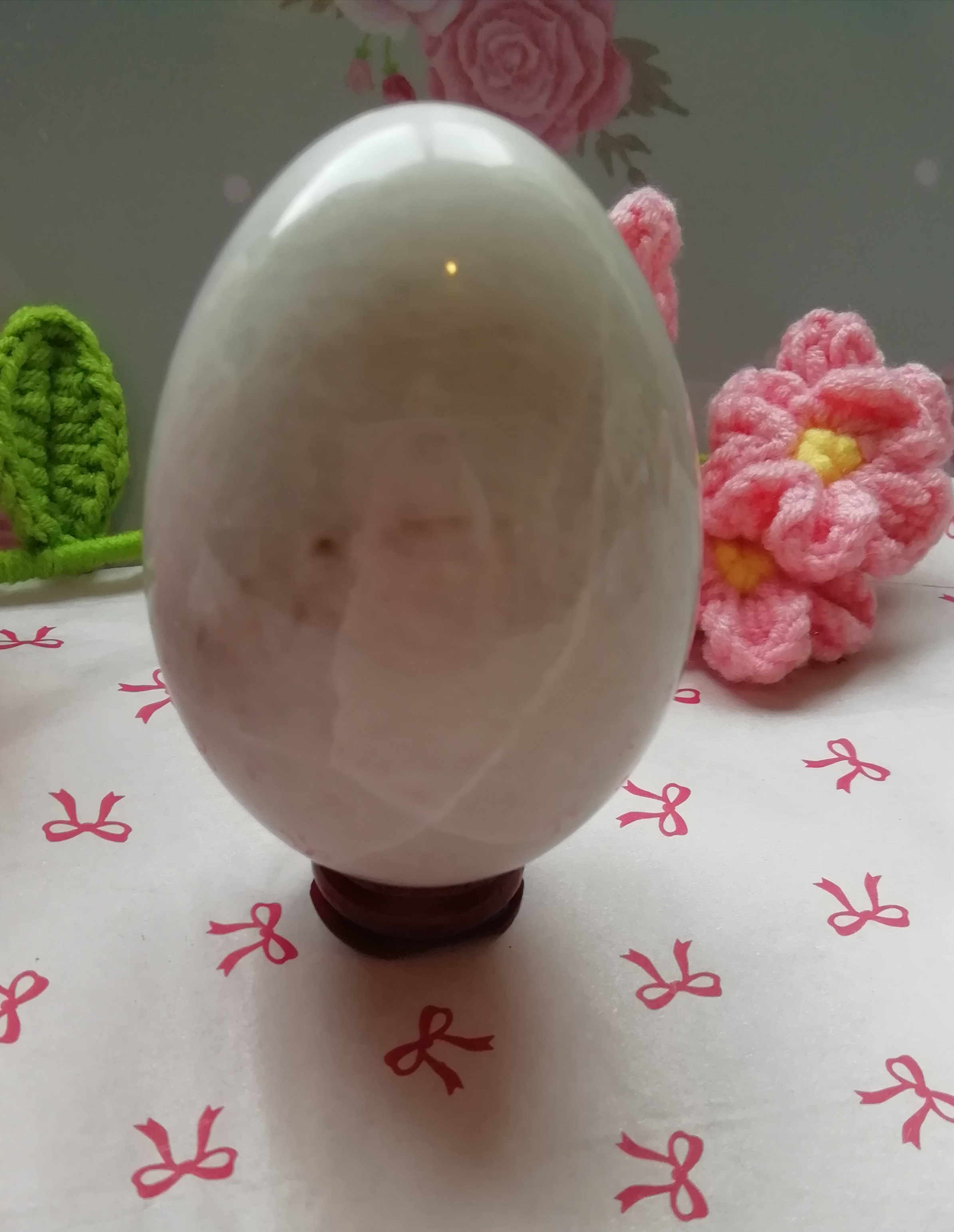 Polished Scolecite Egg
