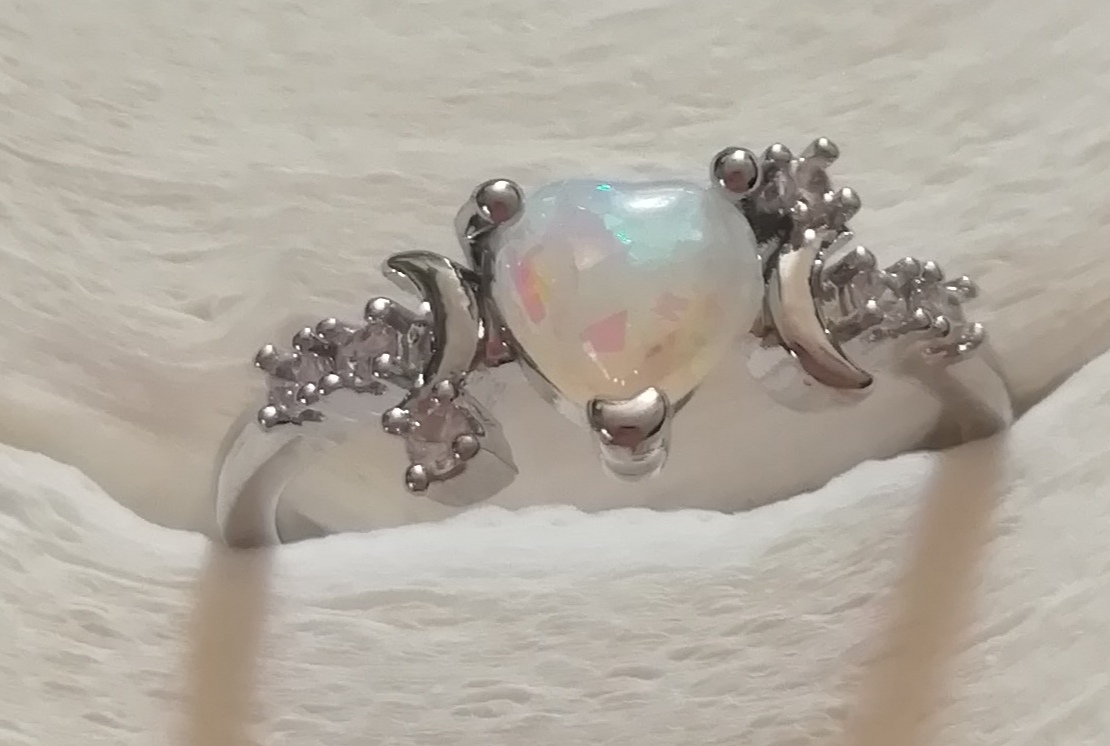 Opal Heart Ring