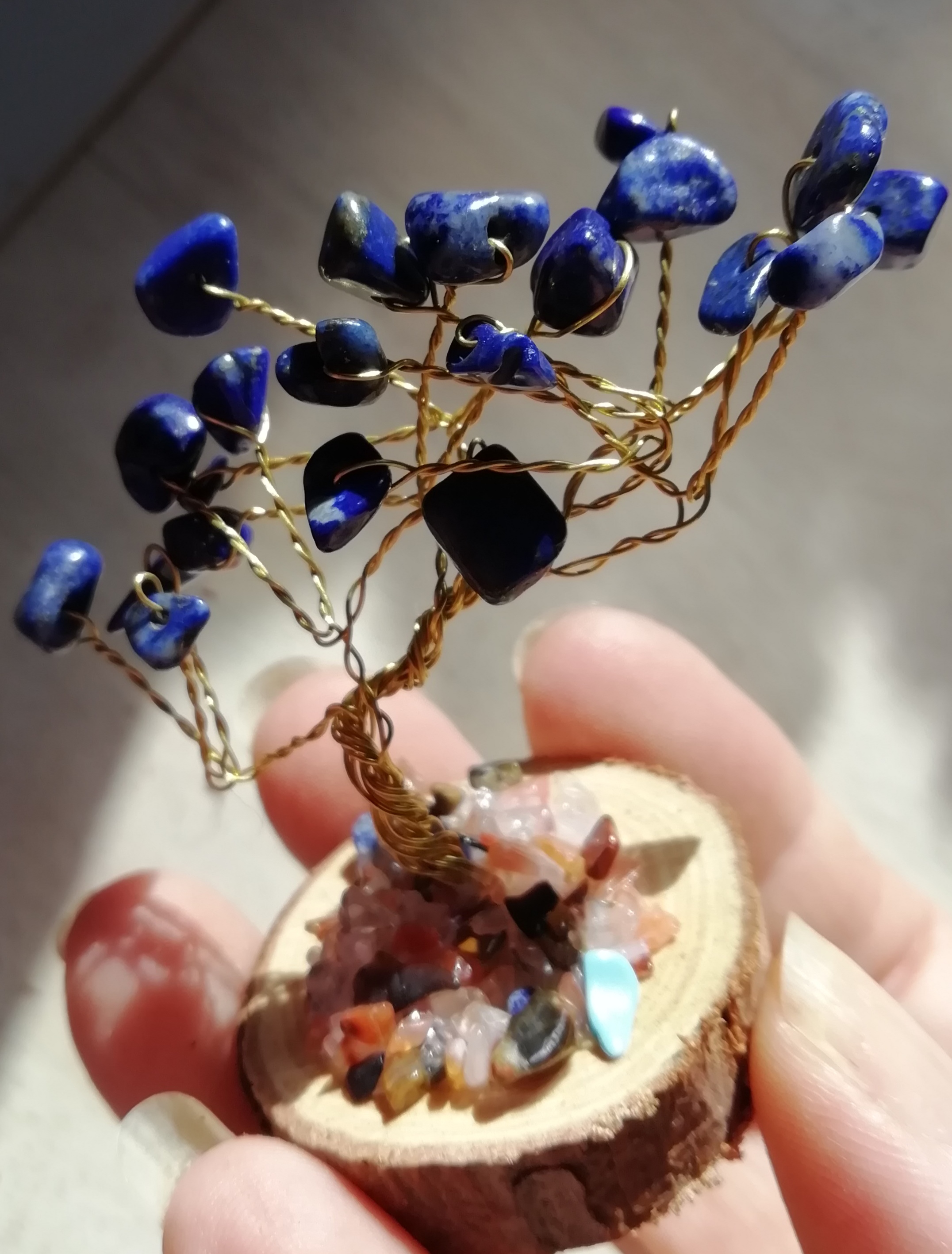 Lapis Lazuli Gemstone Bonsai Tree