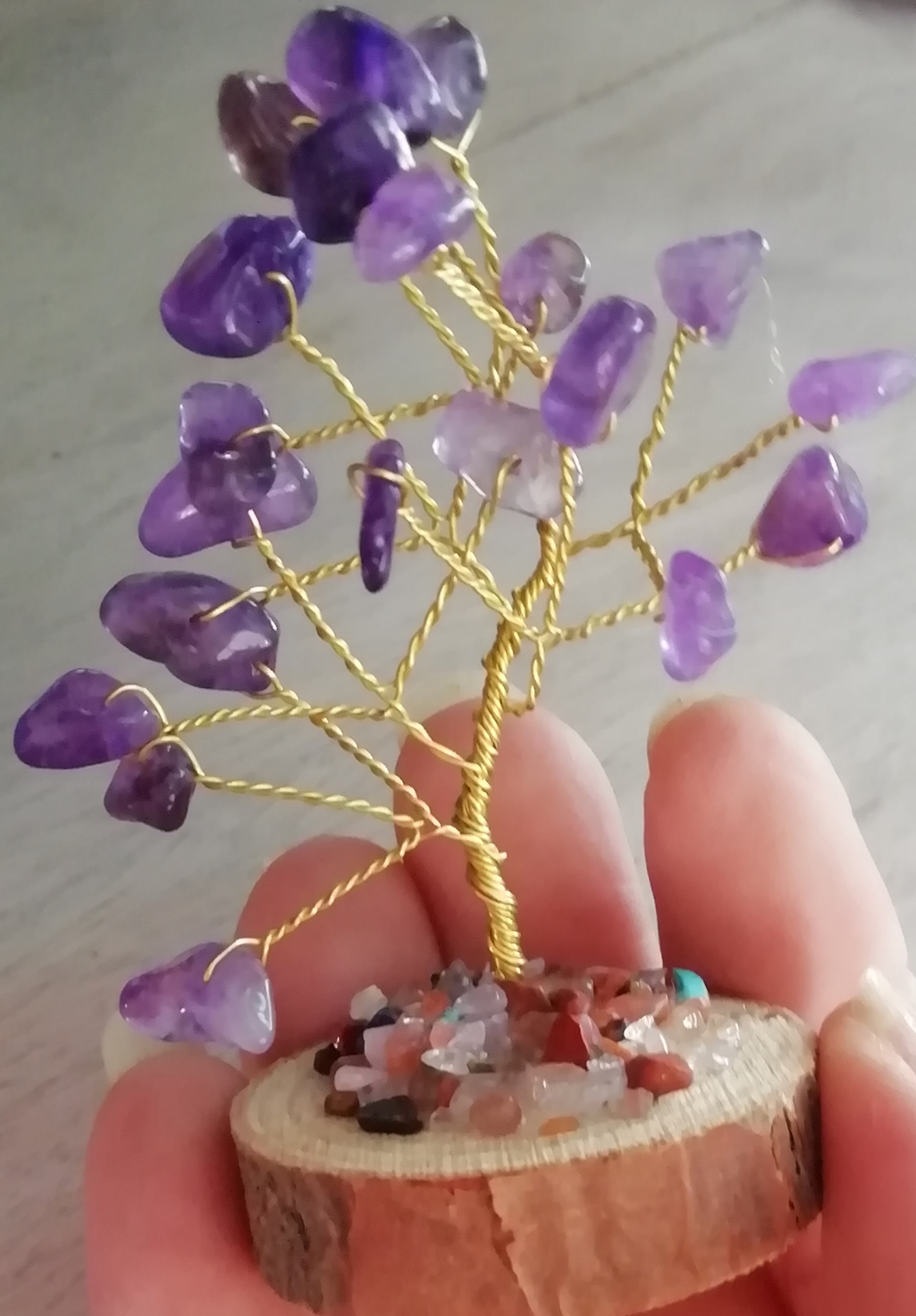Amethyst Gemstone Wire Tree