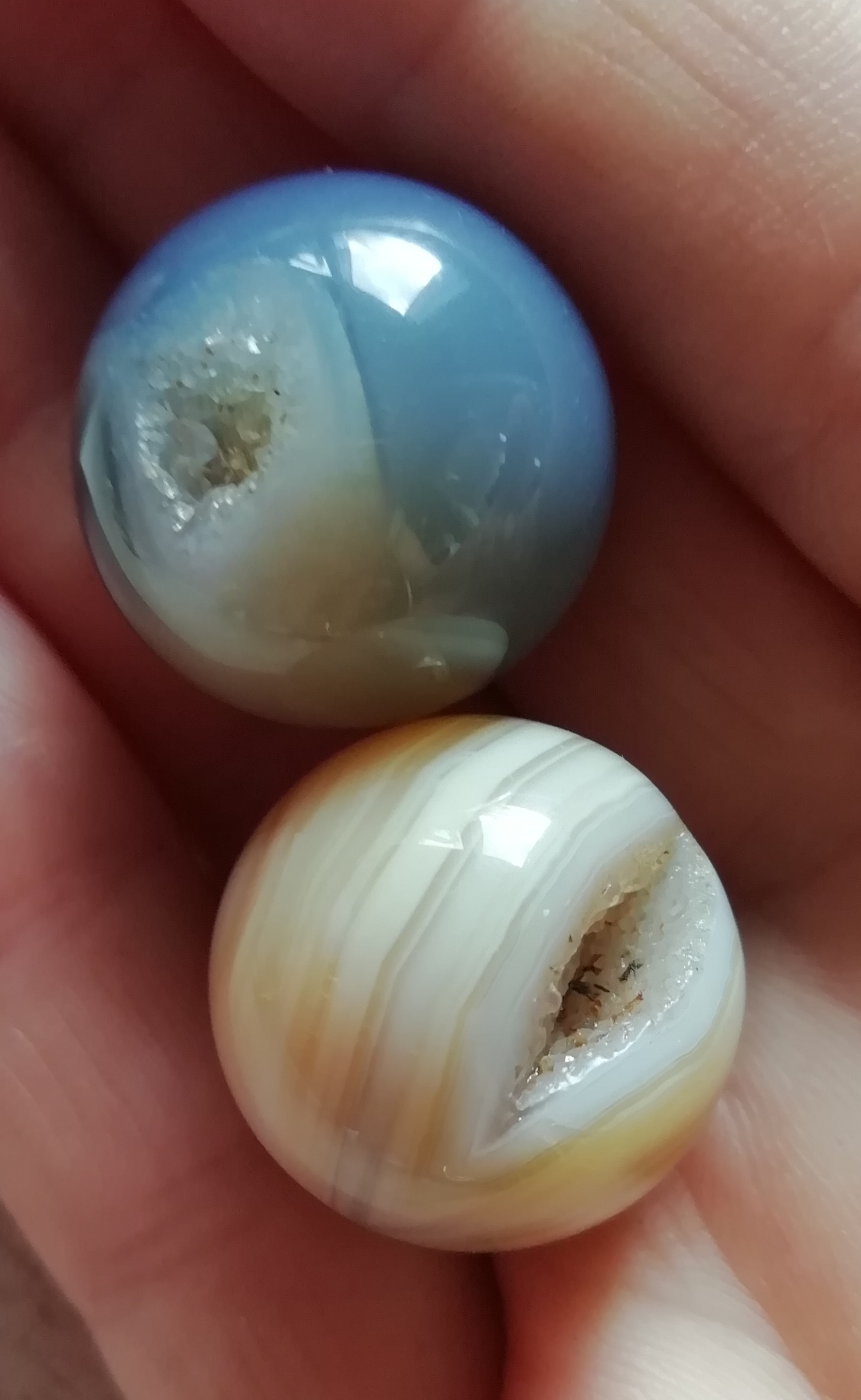 Polished Agate Geode Spheres