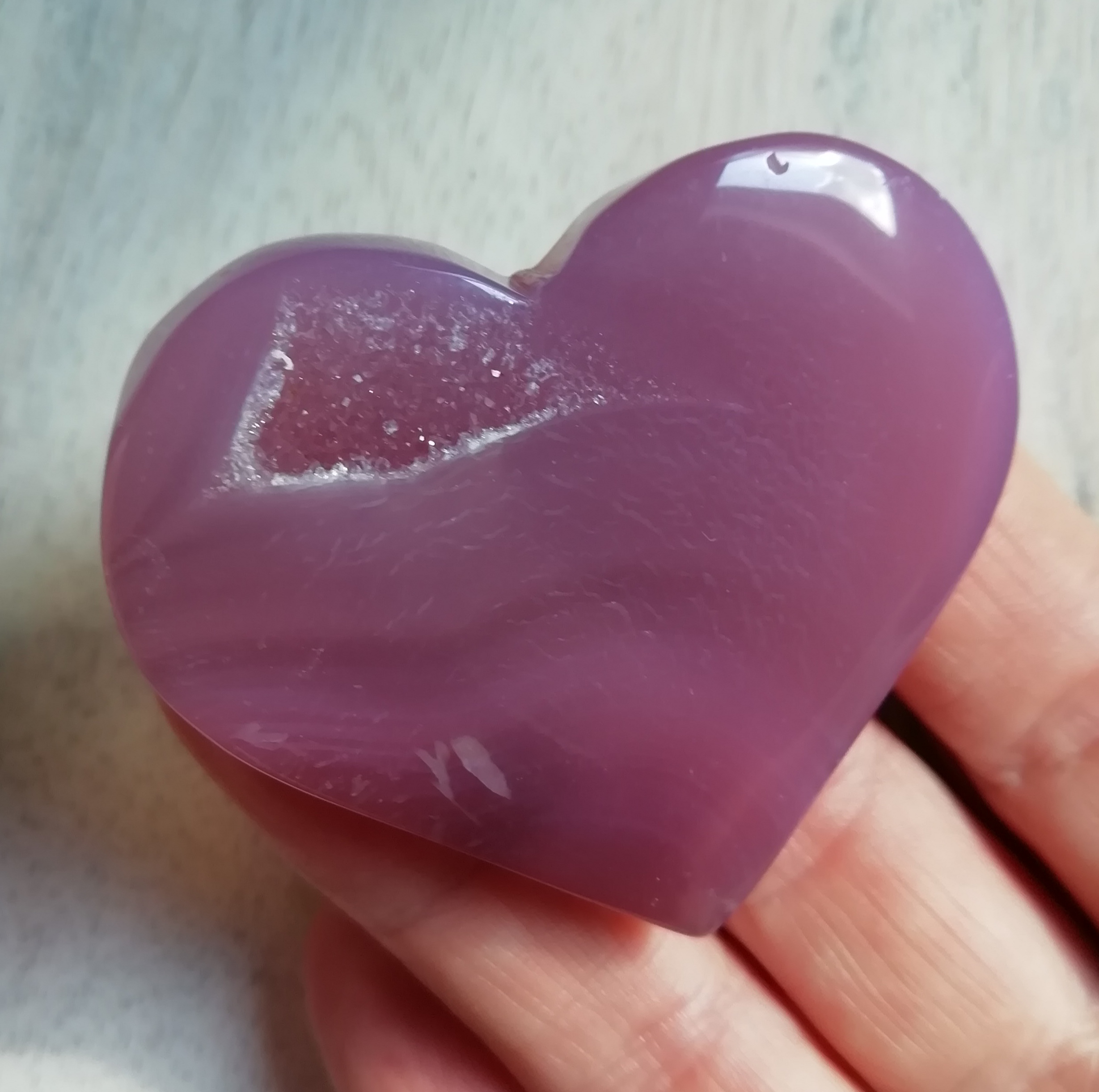 Purple Agate Heart