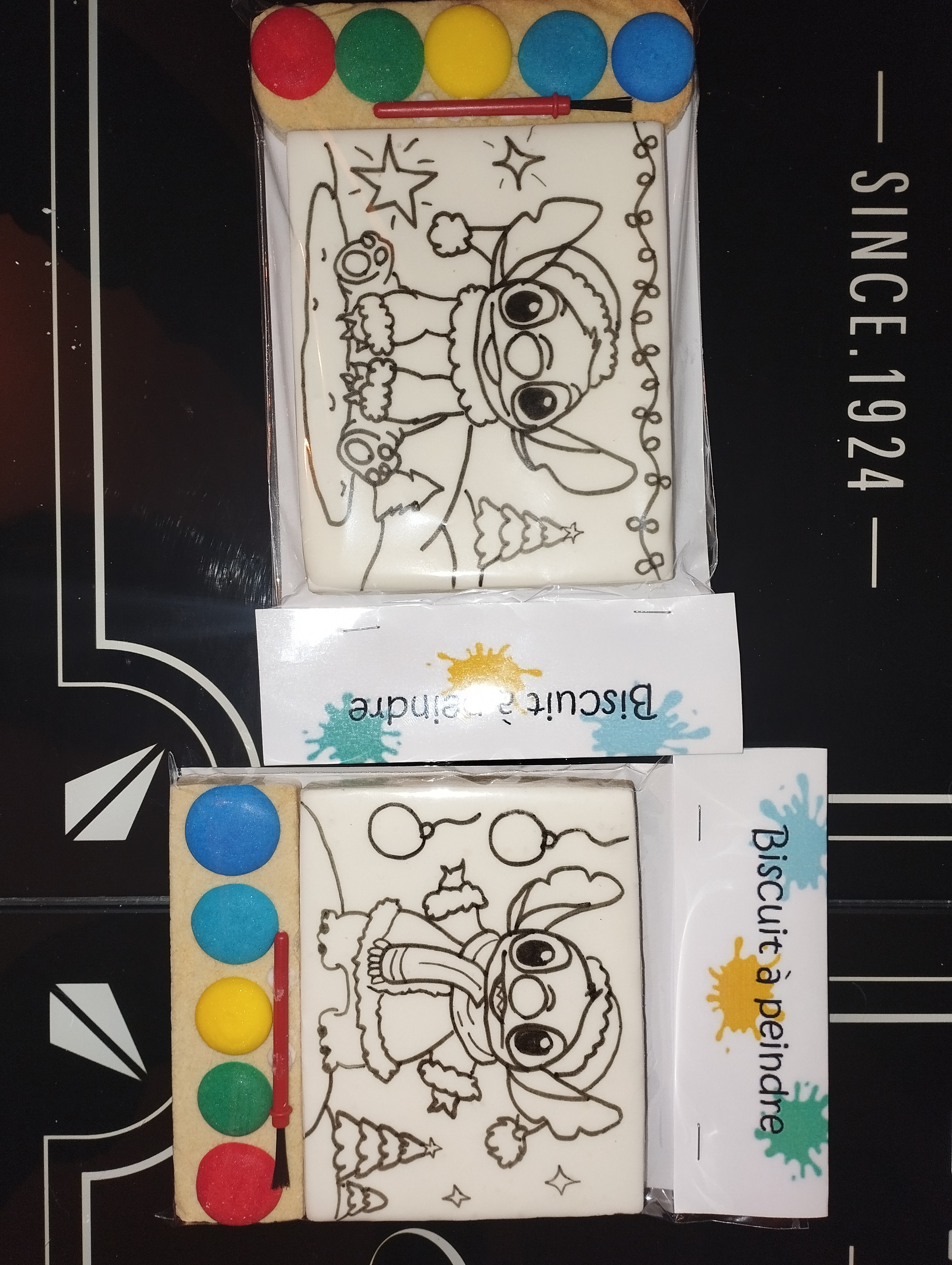 Biscuit à peindre Stitch de Noël