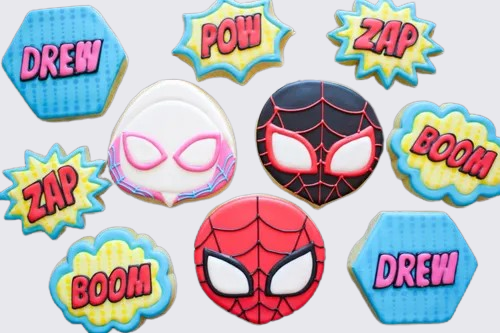 Biscuits décorés Spiderman