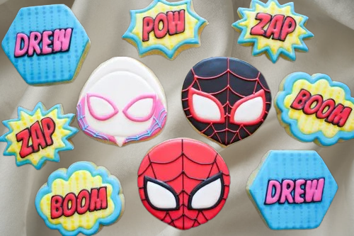 Biscuits décorés Spiderman