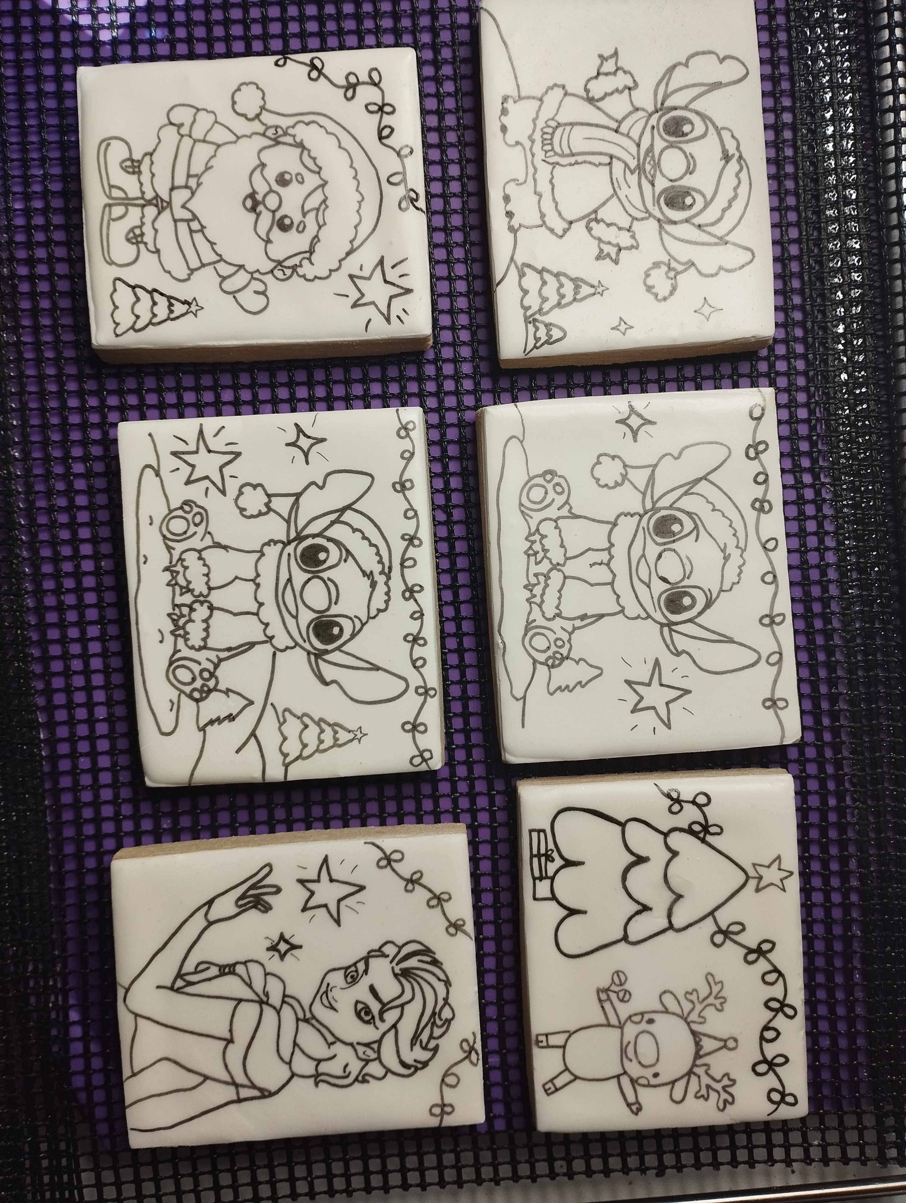 Biscuit à peindre Stitch de Noël