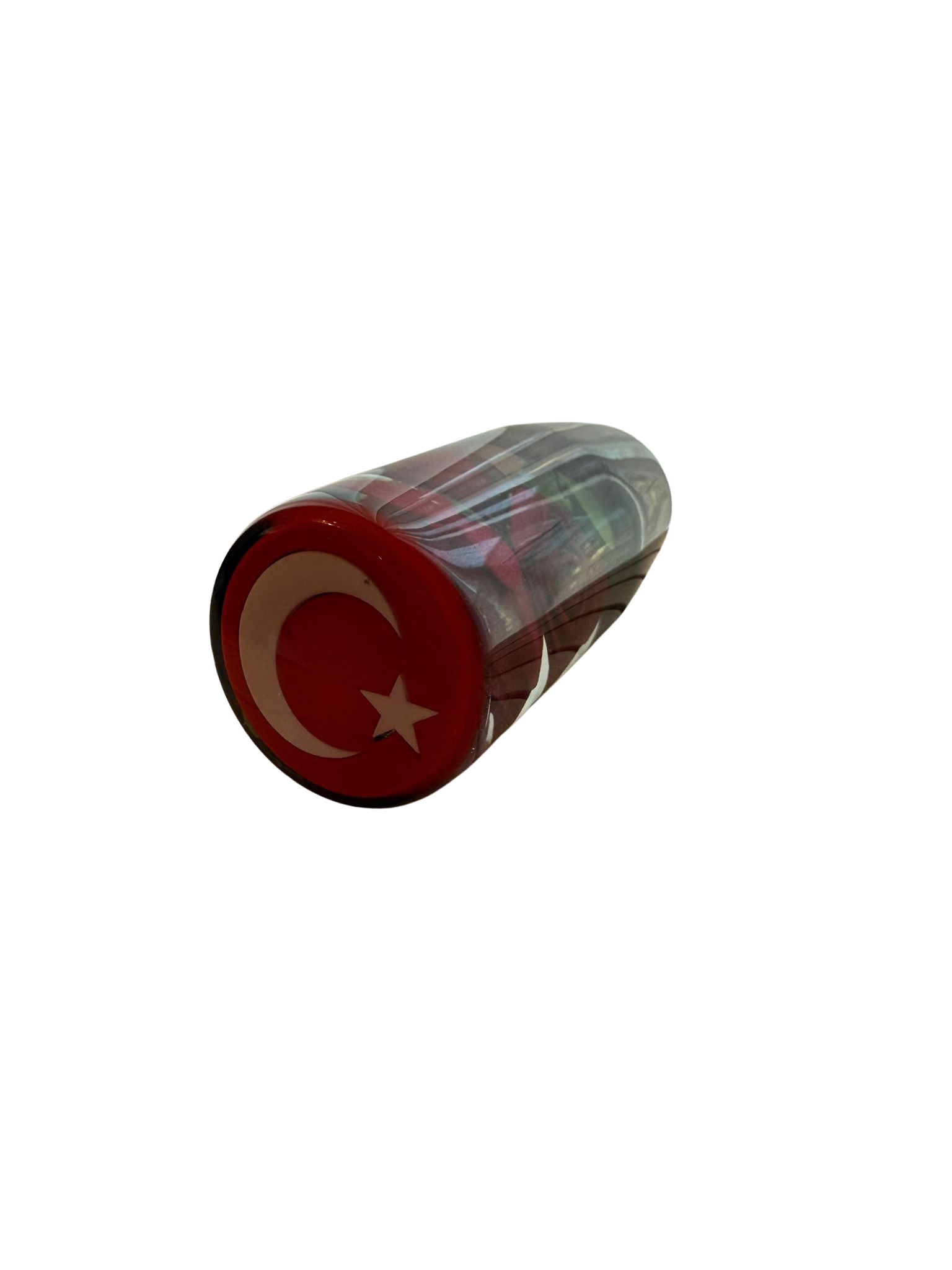 TÜRK BAYRAKLI GÜLLÜ VİTES TOPUZU (KIRMIZI)