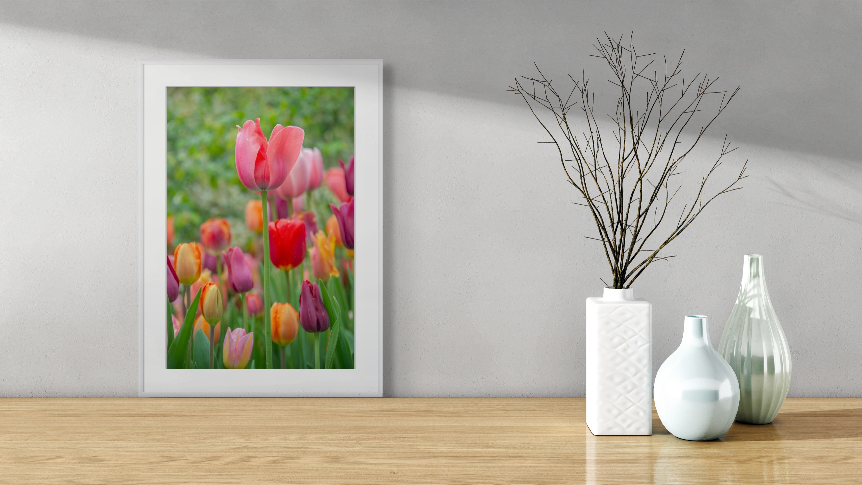 Vibrant Tulips in the Park, Professional Print, Tulips Flower Photo, Flower Print, Floral Wall Art, Floral Décor, Nature Photo