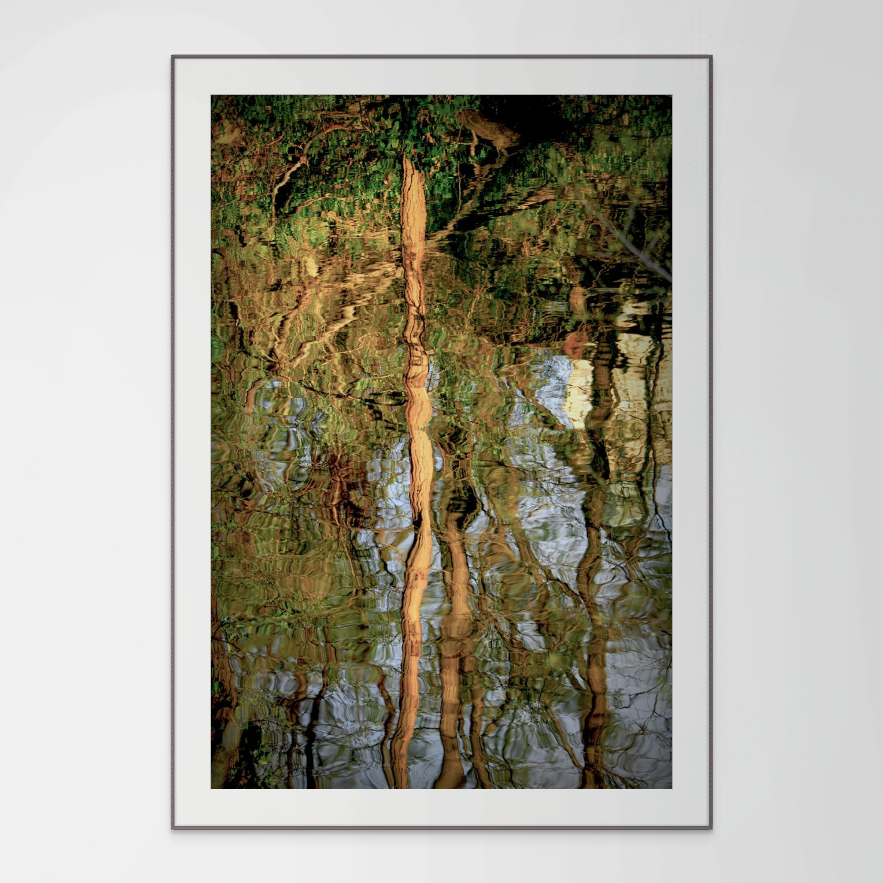 Sunset Tree Reflections in Water, Nature Photograph