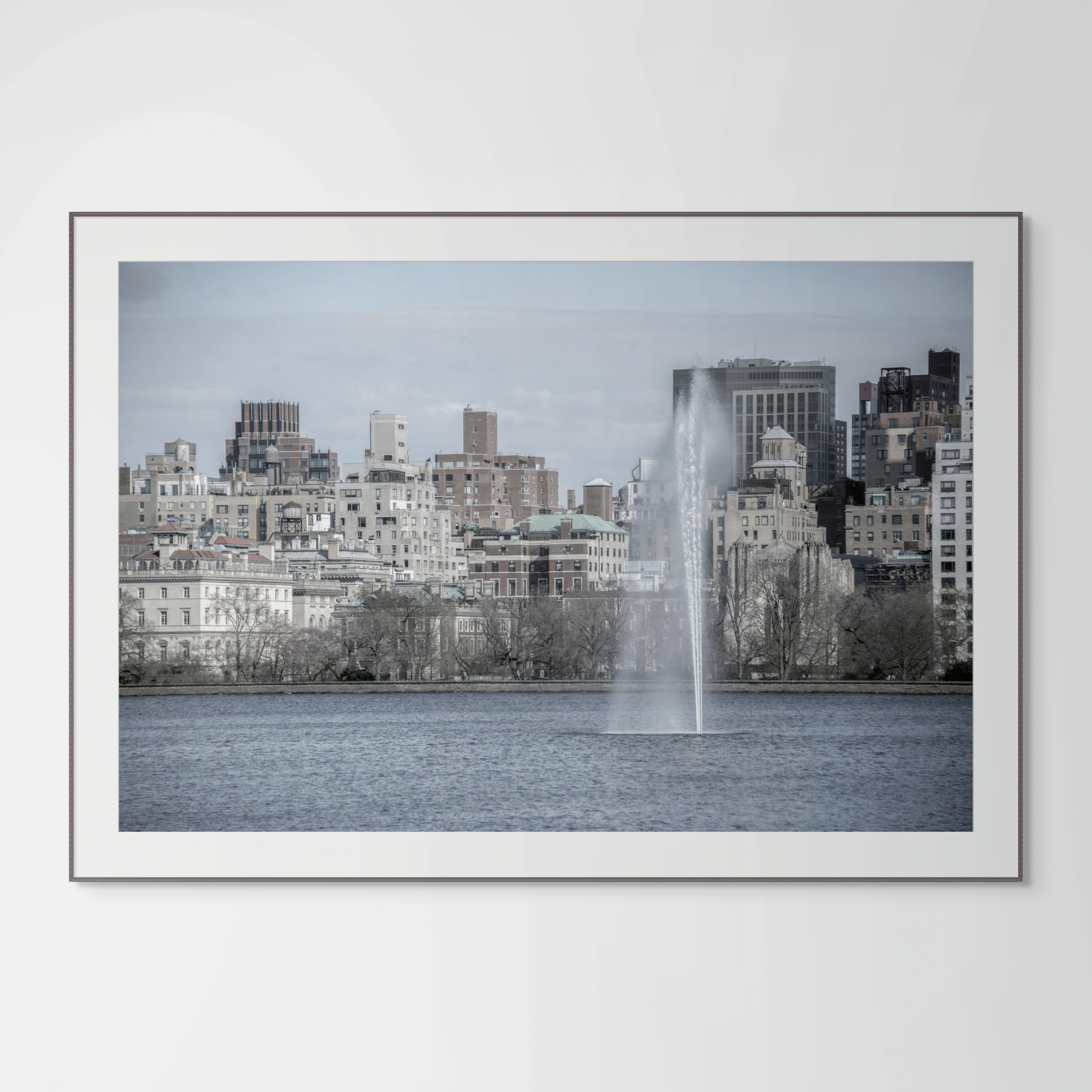 NN better writing. Central Park Reservoir, New York City Photograph