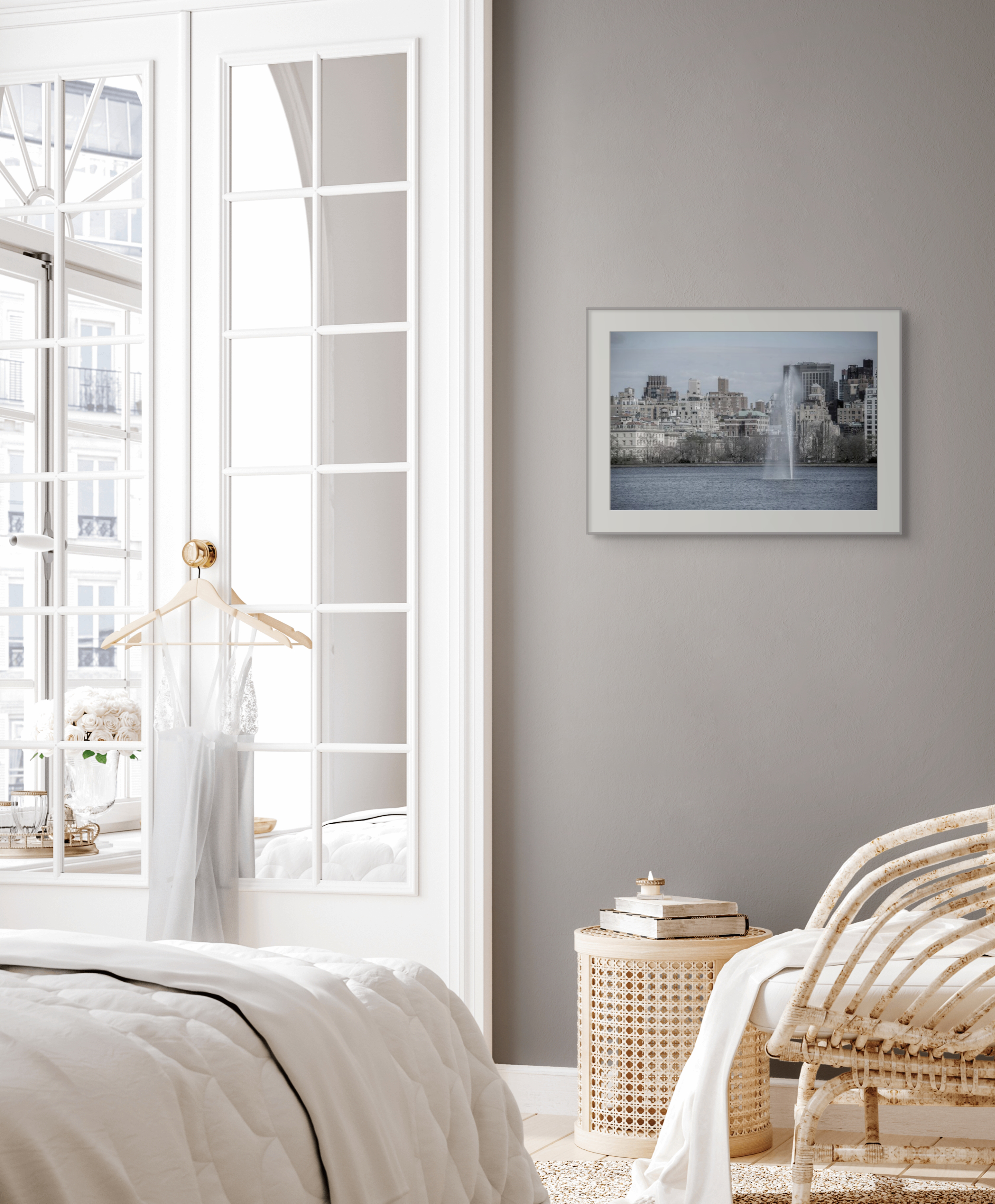 NN better writing. Central Park Reservoir, New York City Photograph