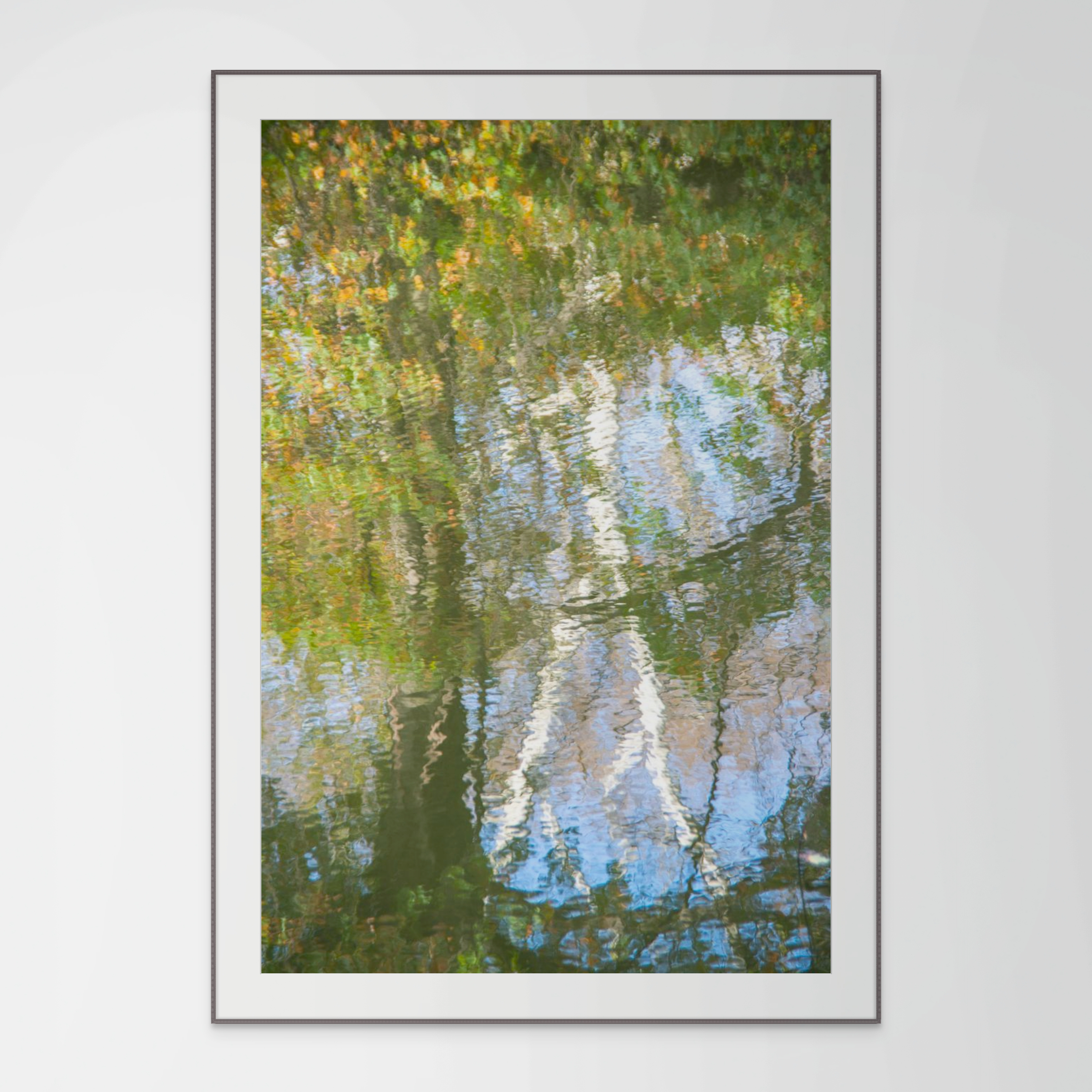 NN Different Writing (This is already in another listing)   Tree Reflection in Water, Nature Photograph