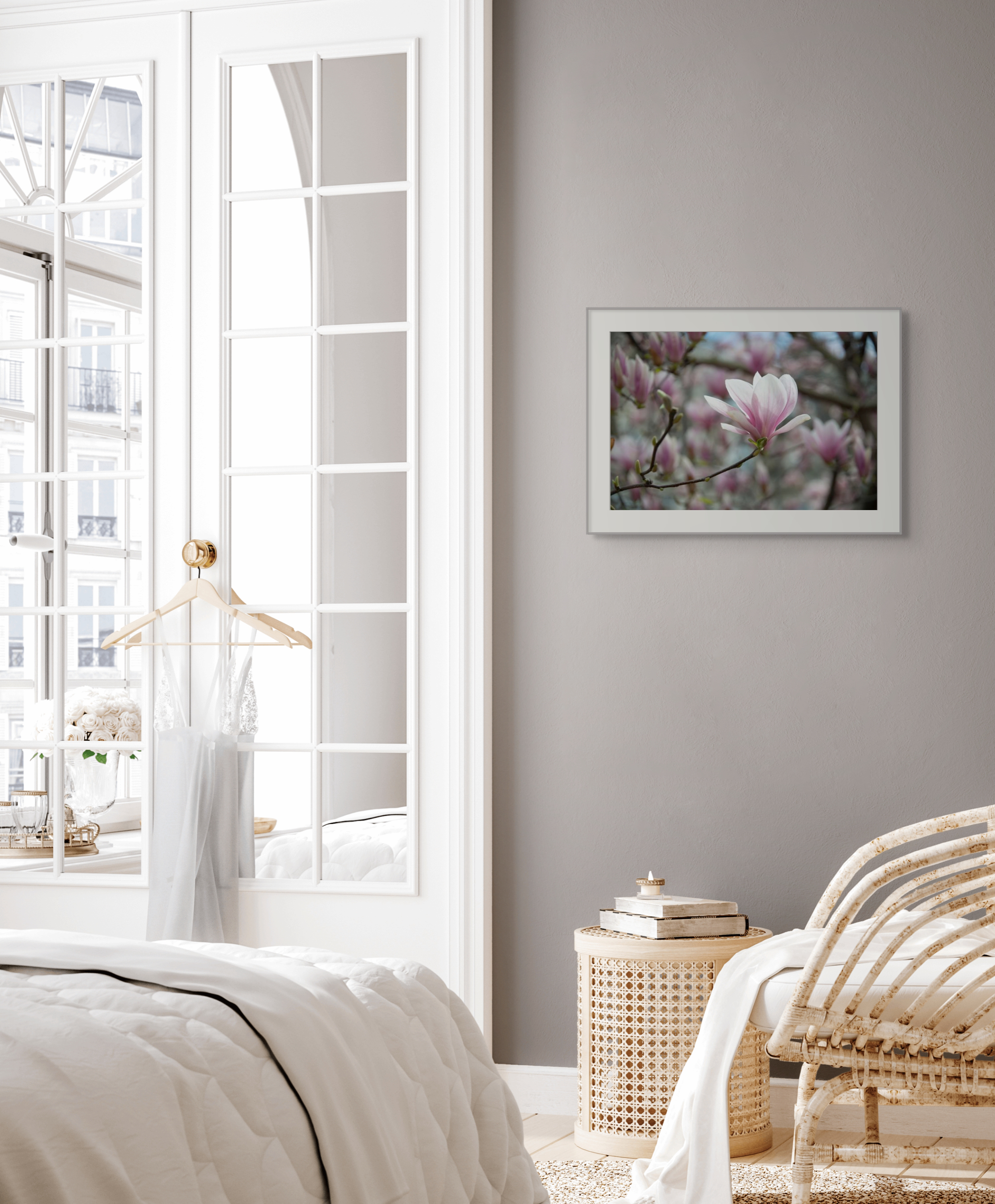 NN better writing  Early Spring Magnolia, Flower Photograph