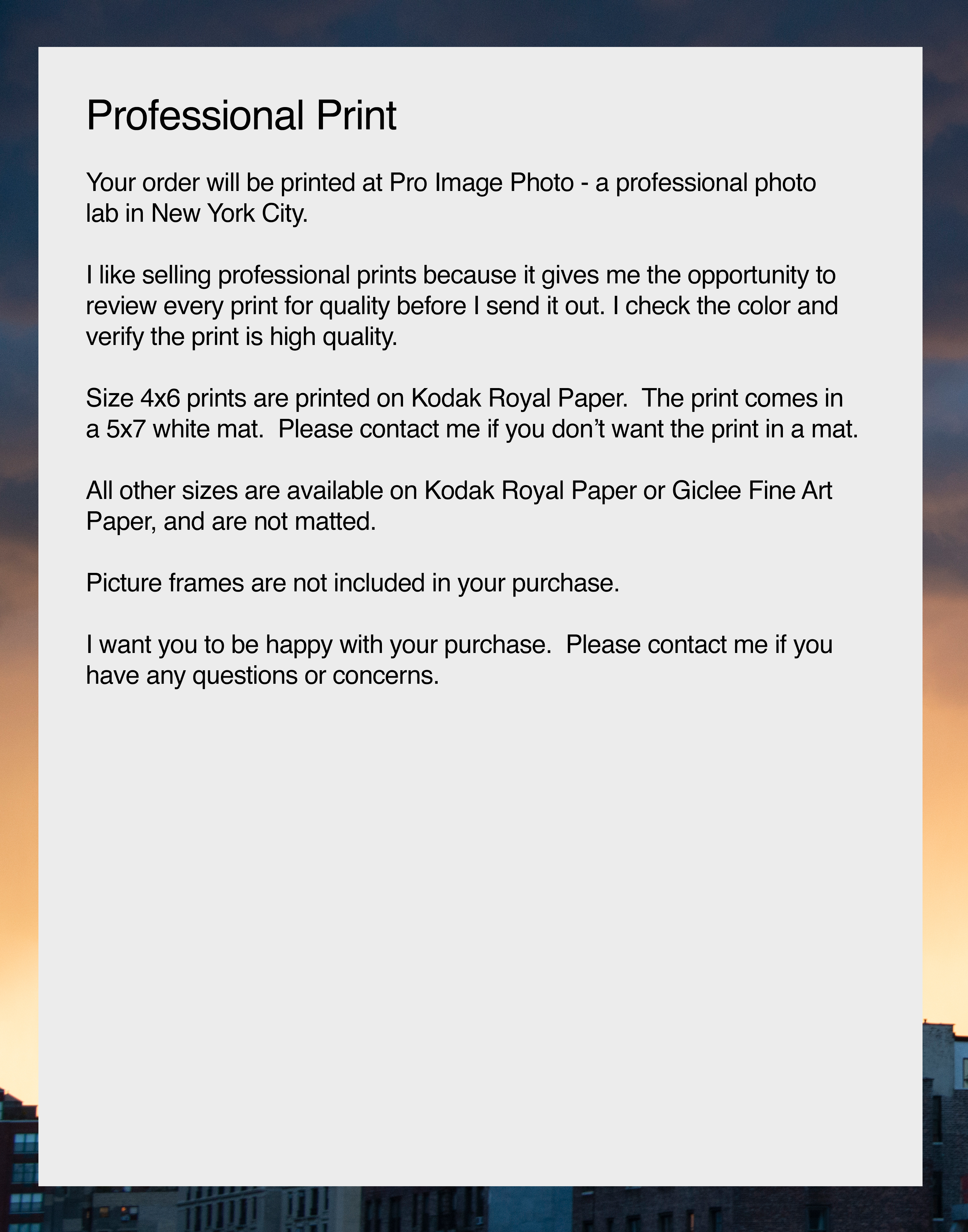 NN Better Writing.  Looking West, New York City Photograph