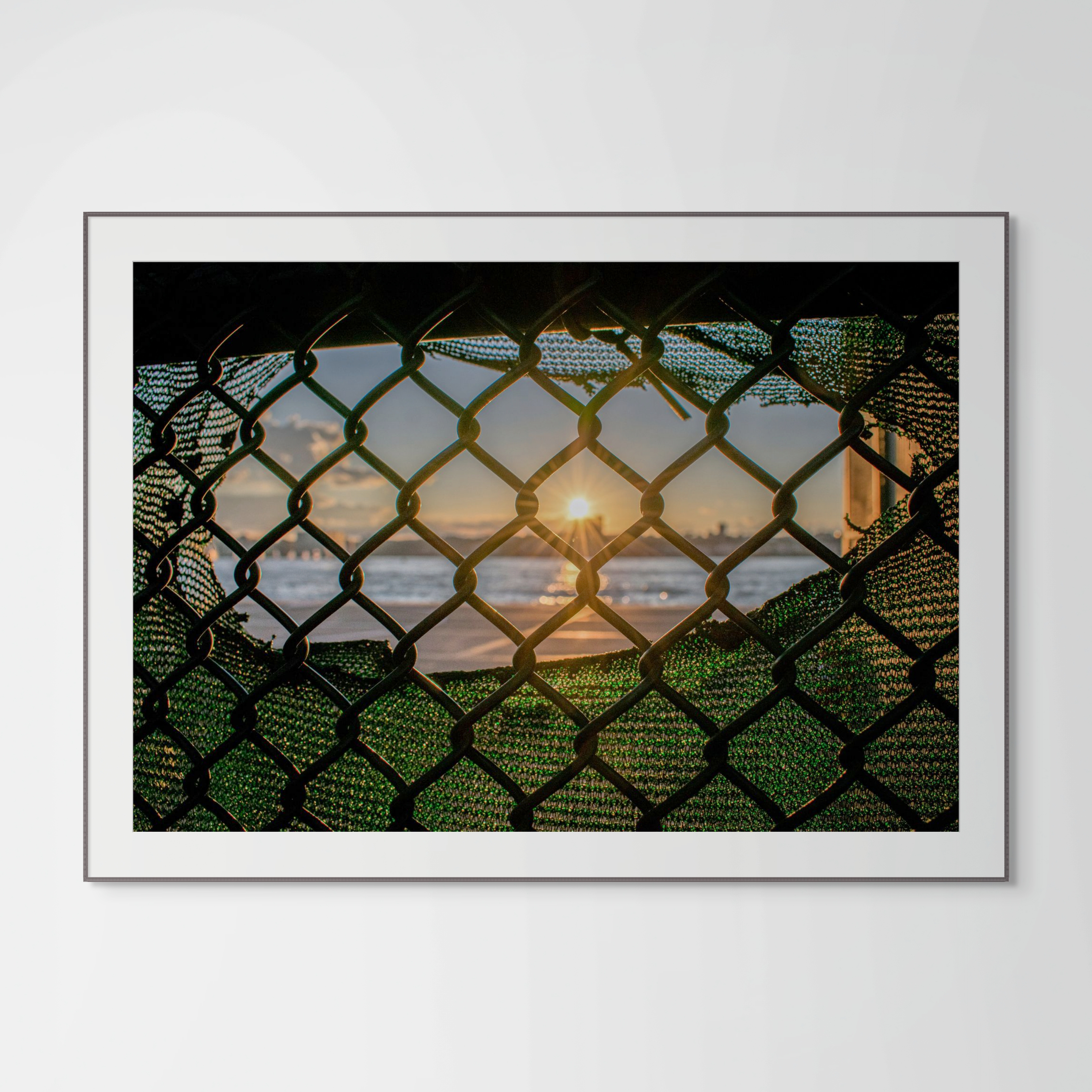 NN better writing.  Sunset Fence Photo, Sunset Photograph