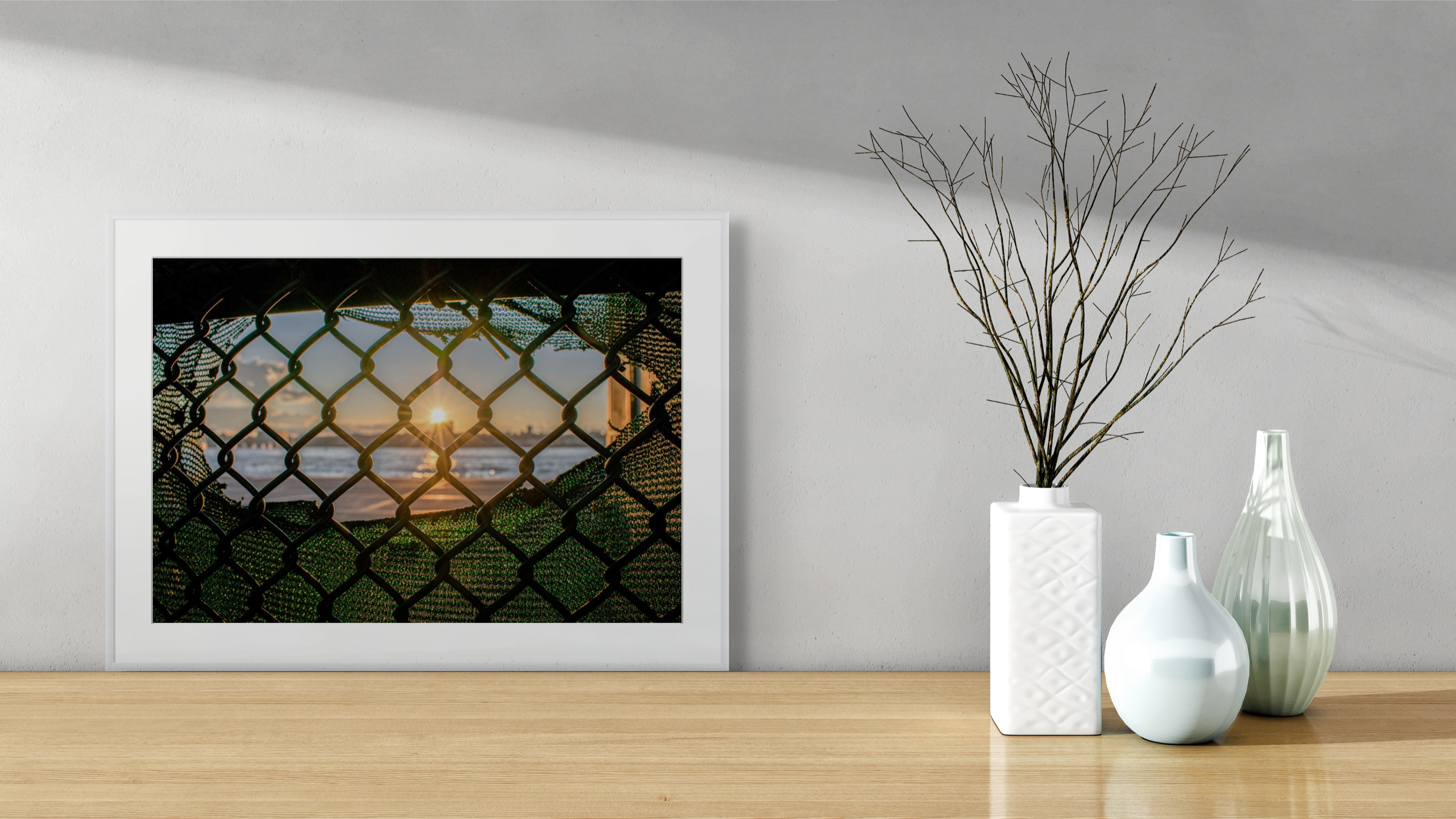 NN better writing.  Sunset Fence Photo, Sunset Photograph