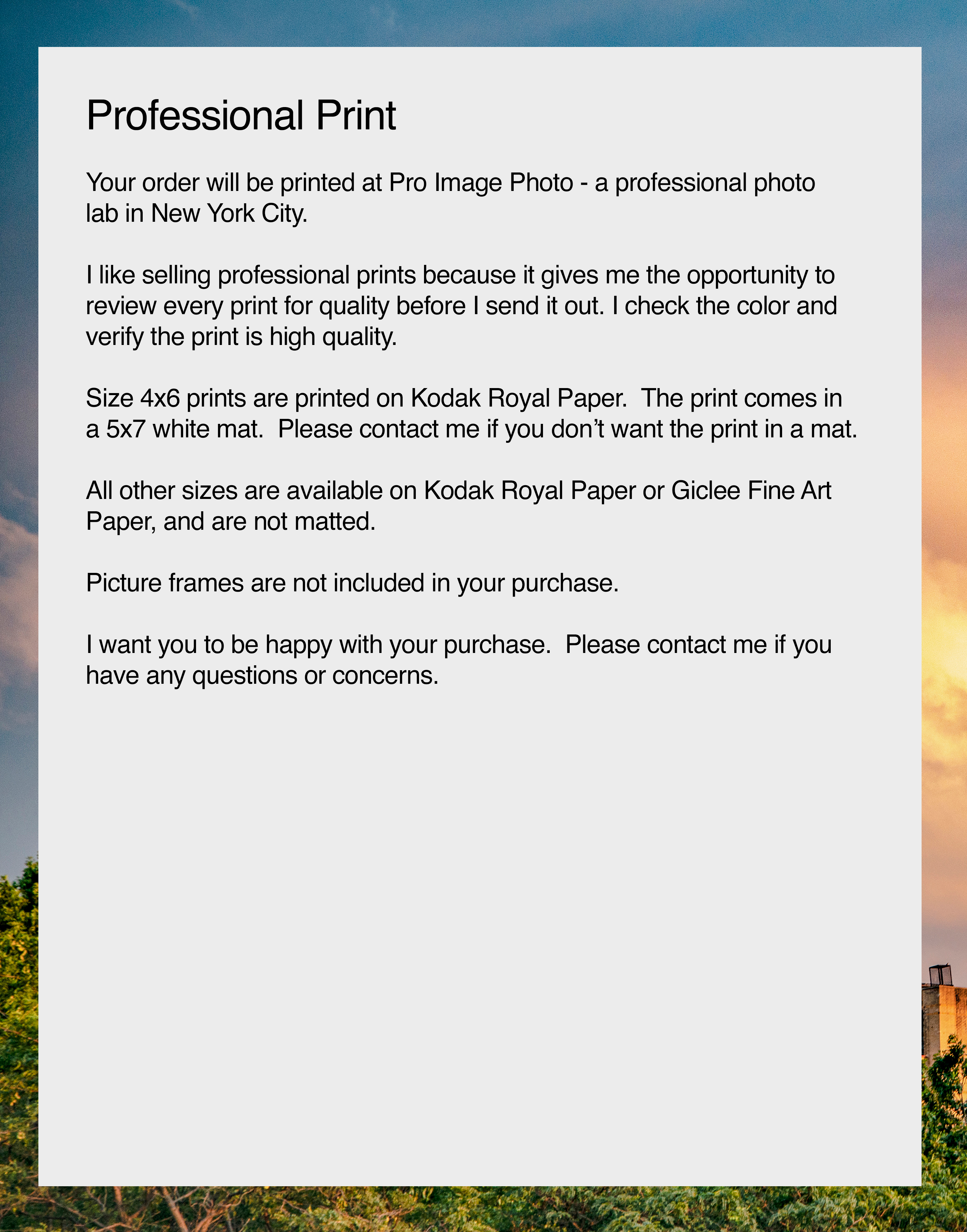 NN better writing.      Sunset on the Upper West Side, New York City Photograph