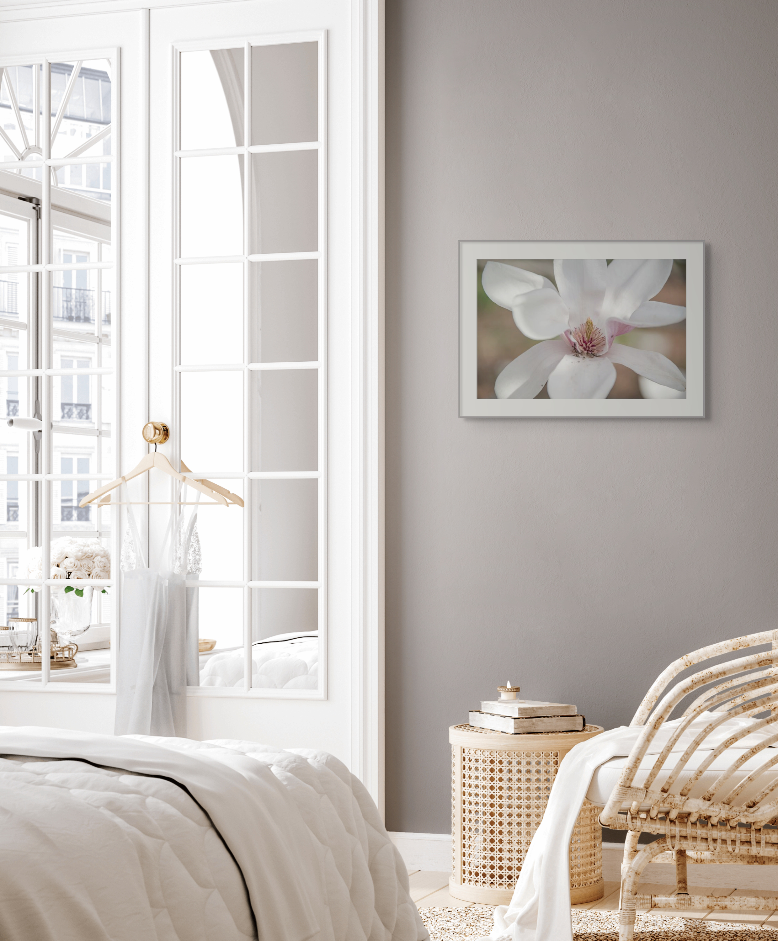 NN better writing  Early Spring Magnolia, Flower Photograph