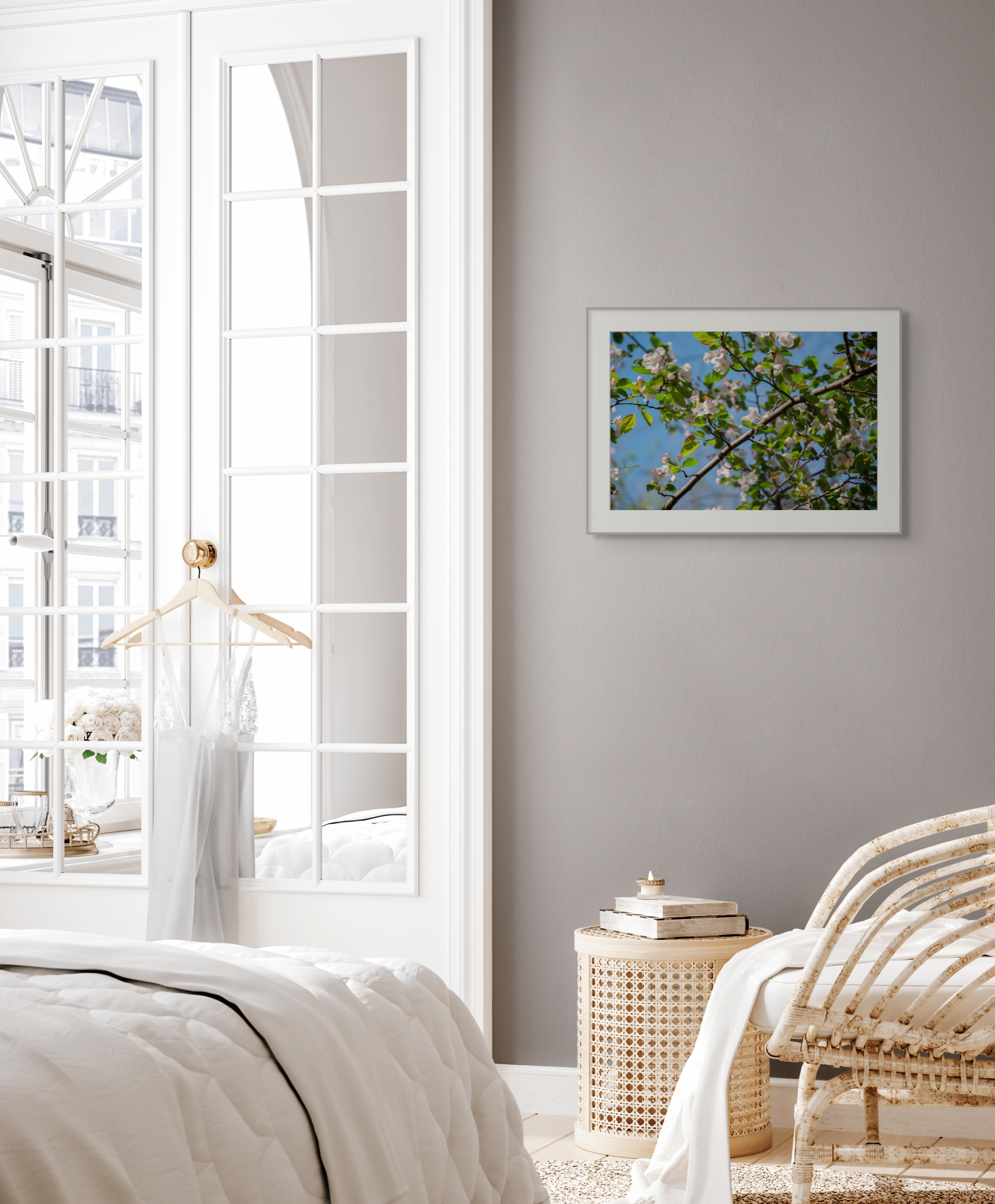 NN better writing Waking Up, Spring Tree Blossoms, Flower Photograph