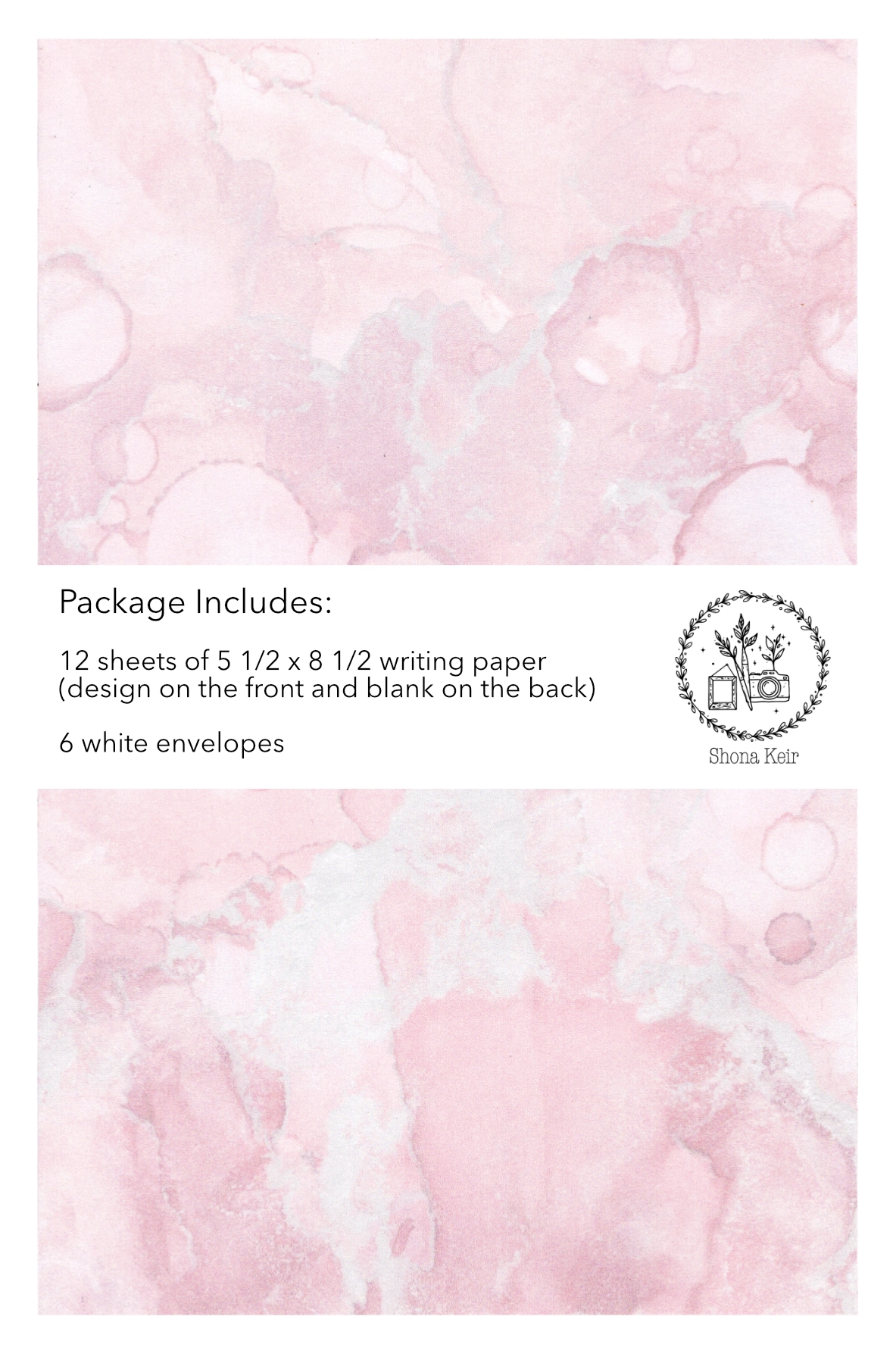 Alcohol Ink Writing Paper Set - Painting #14
