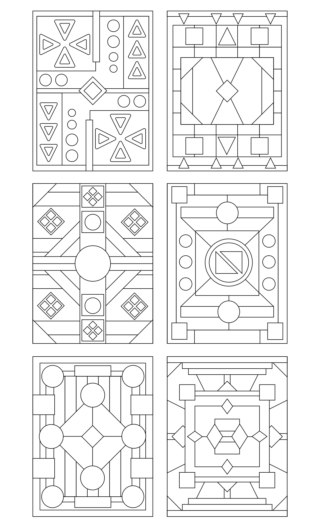 Geometrical Coloring Book #4