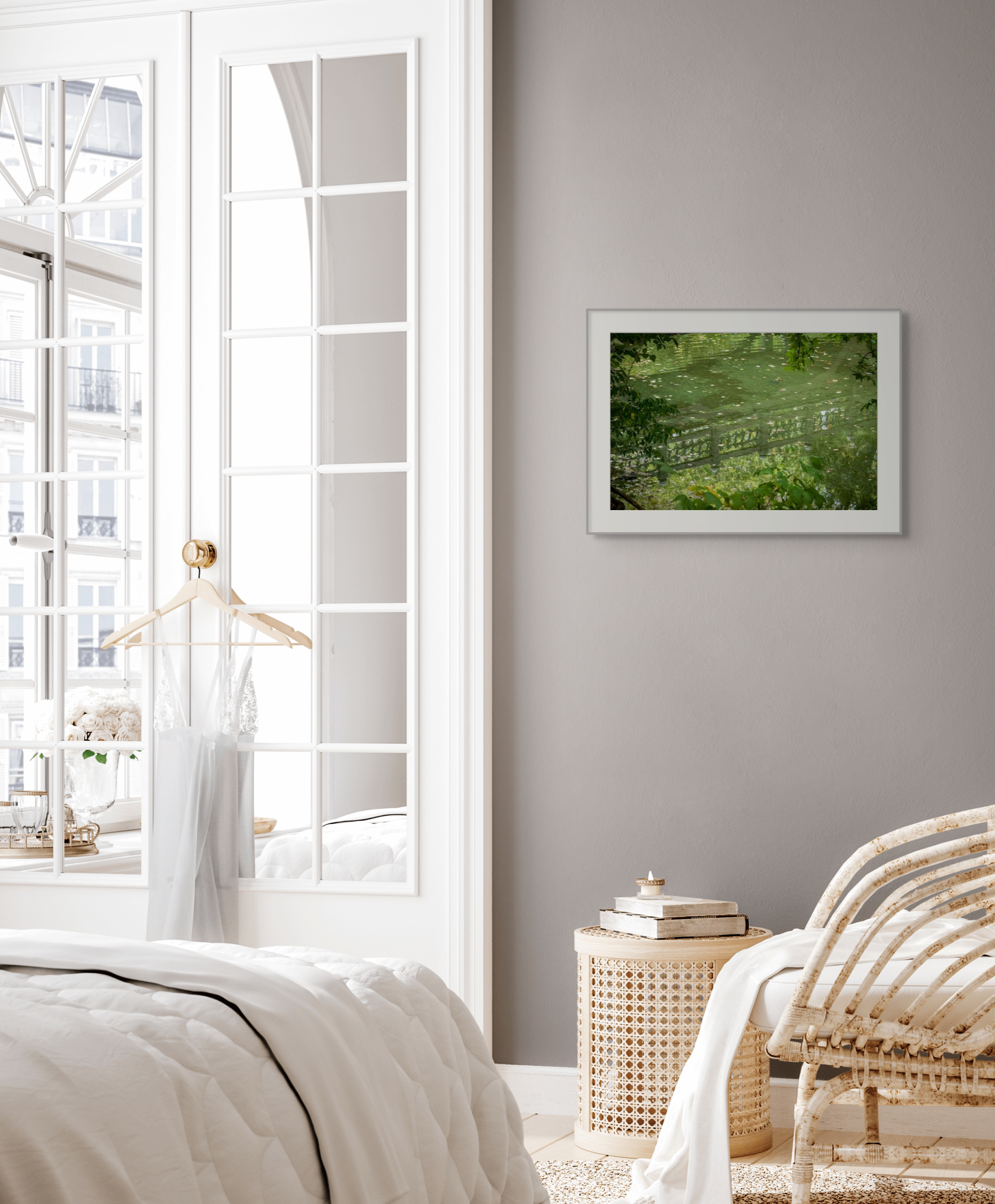 NN better writing  A Morning Walk, Central Park Bridge Photograph