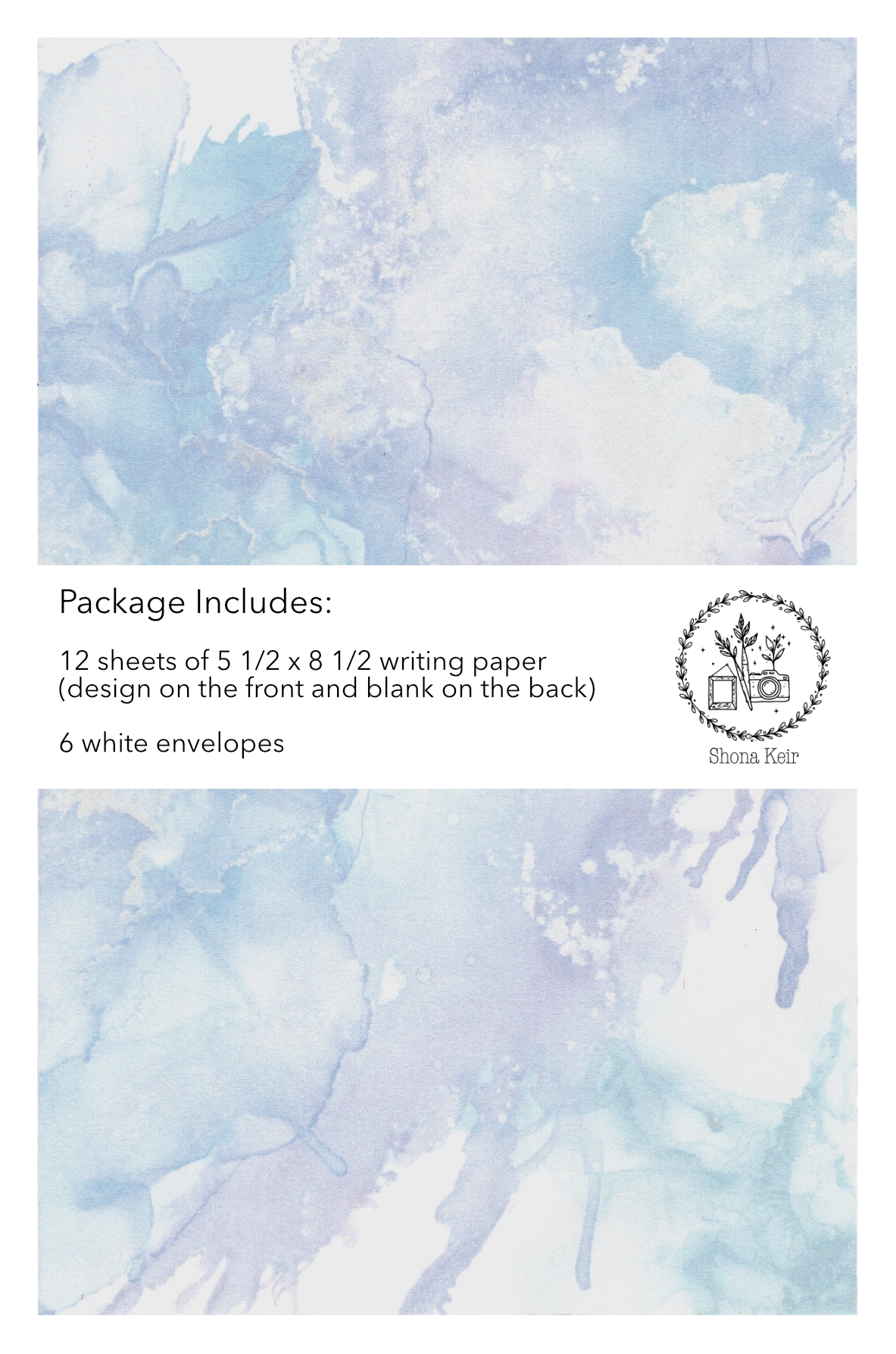 Alcohol Ink Writing Paper Set - Painting #19