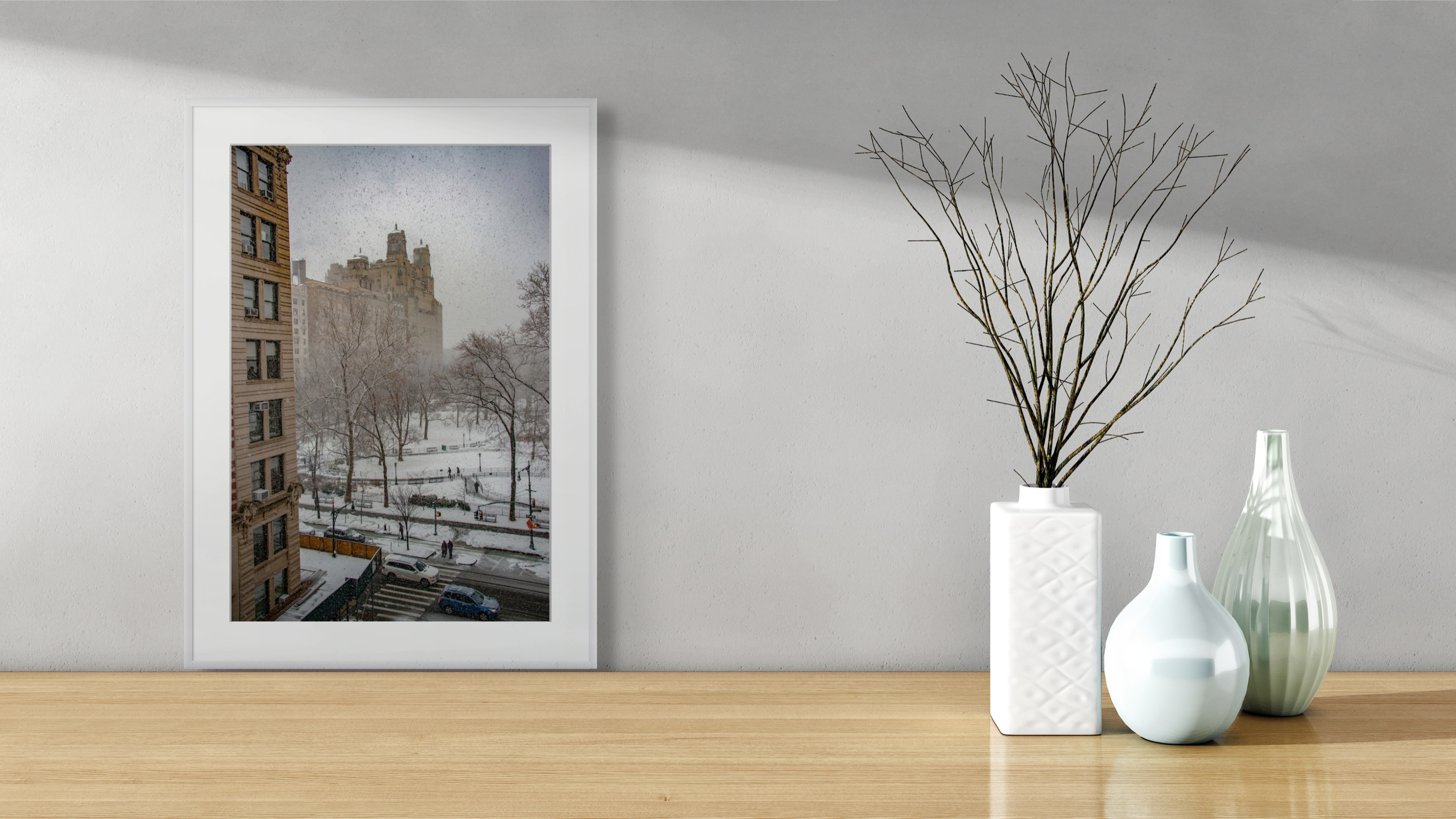 NN better writing.      Snow on the Upper West Side, New York City Photograph 