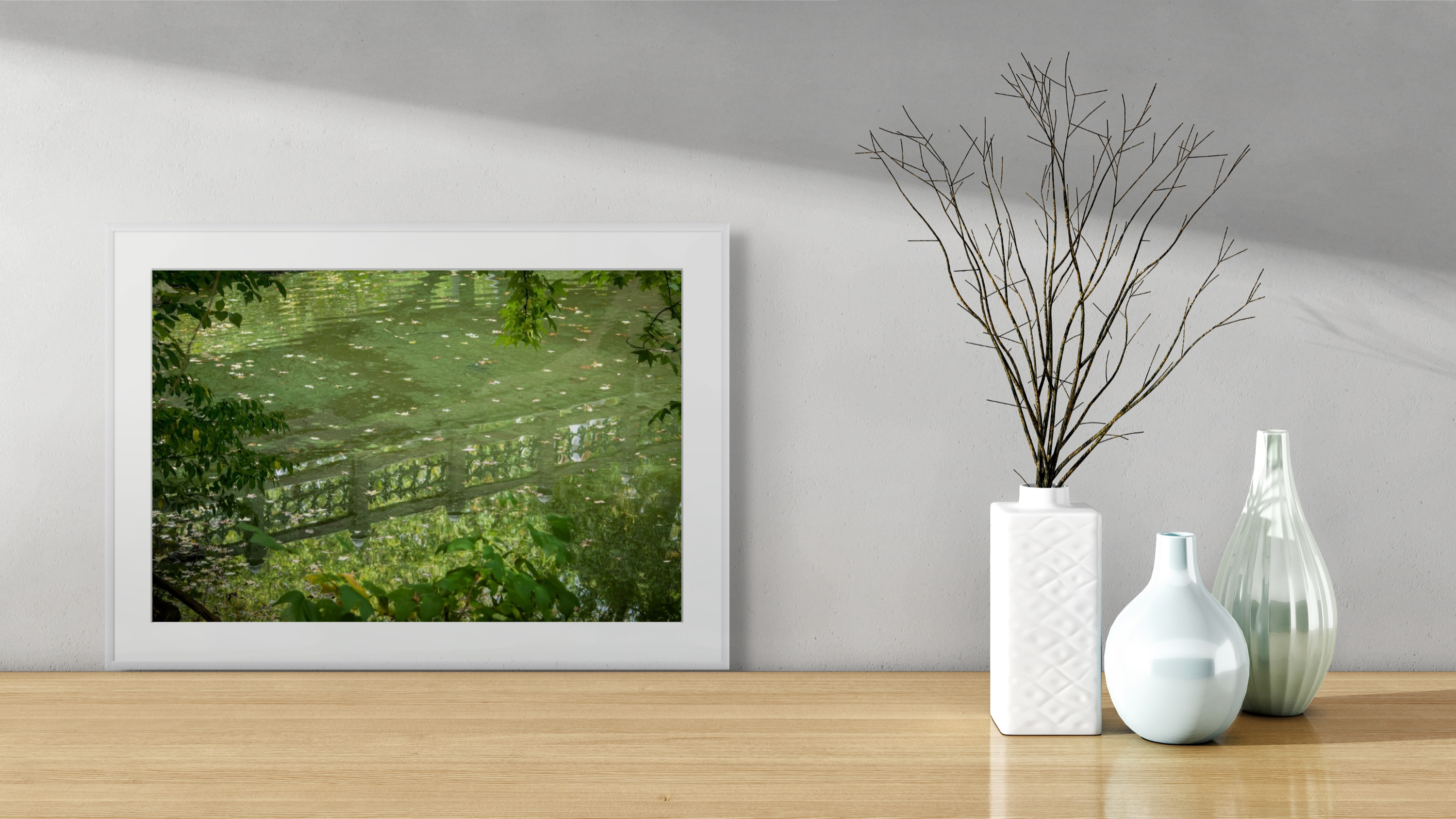 NN better writing  A Morning Walk, Central Park Bridge Photograph