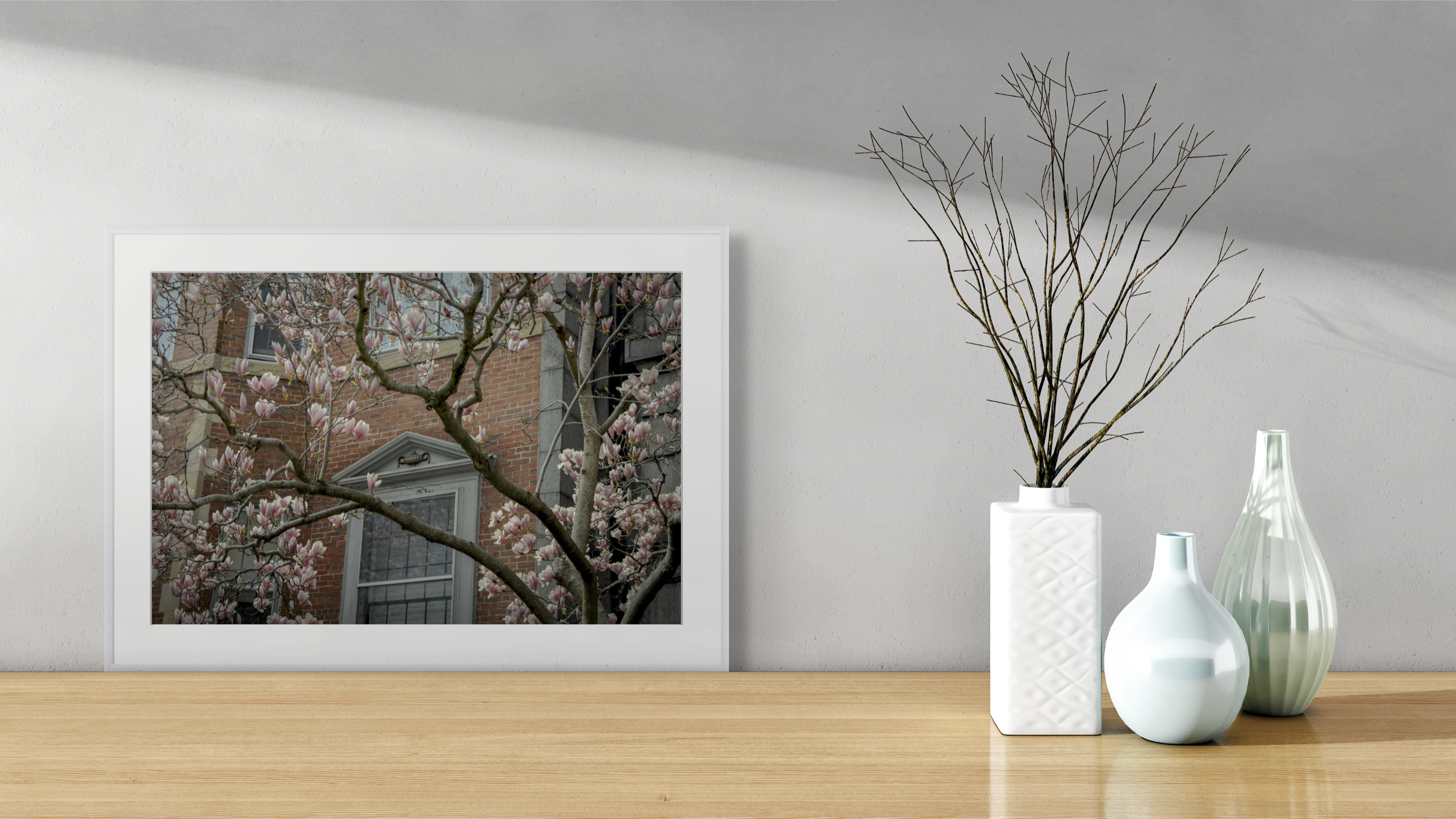 NN better writing.      Marlborough Street, Boston Photograph