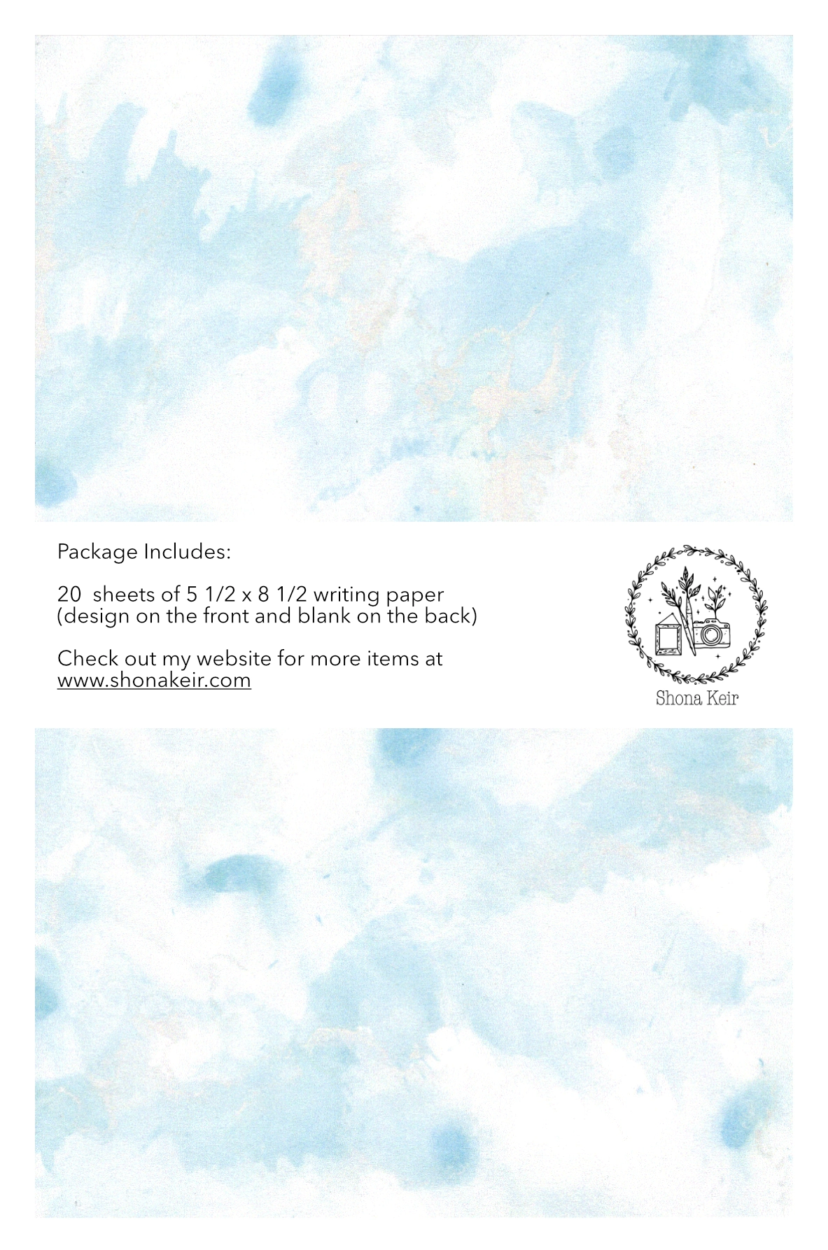 Alcohol Ink Writing Paper - Painting #3.3 (20 pack of sheets)