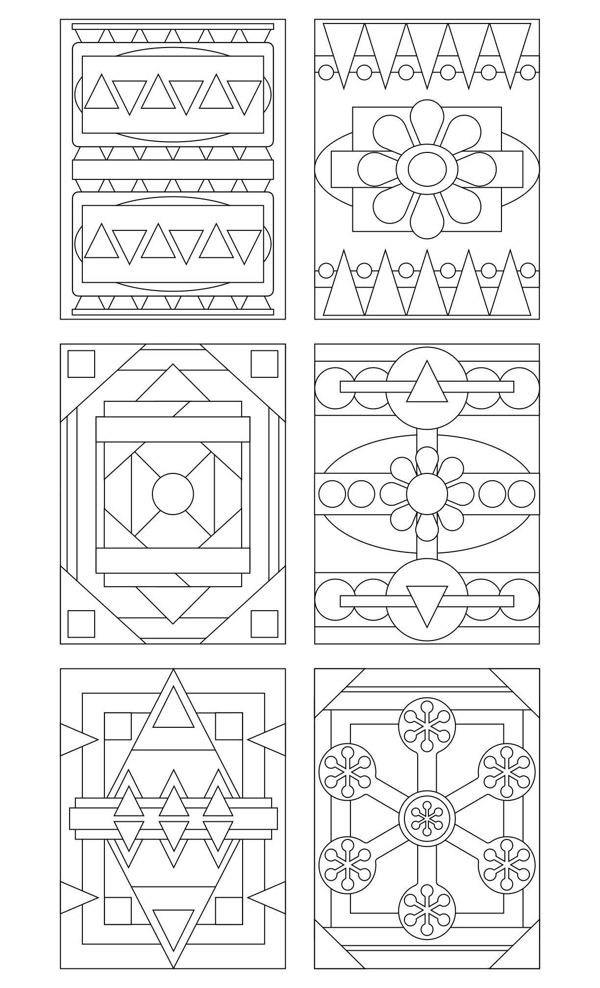 Geometrical Coloring Book #4