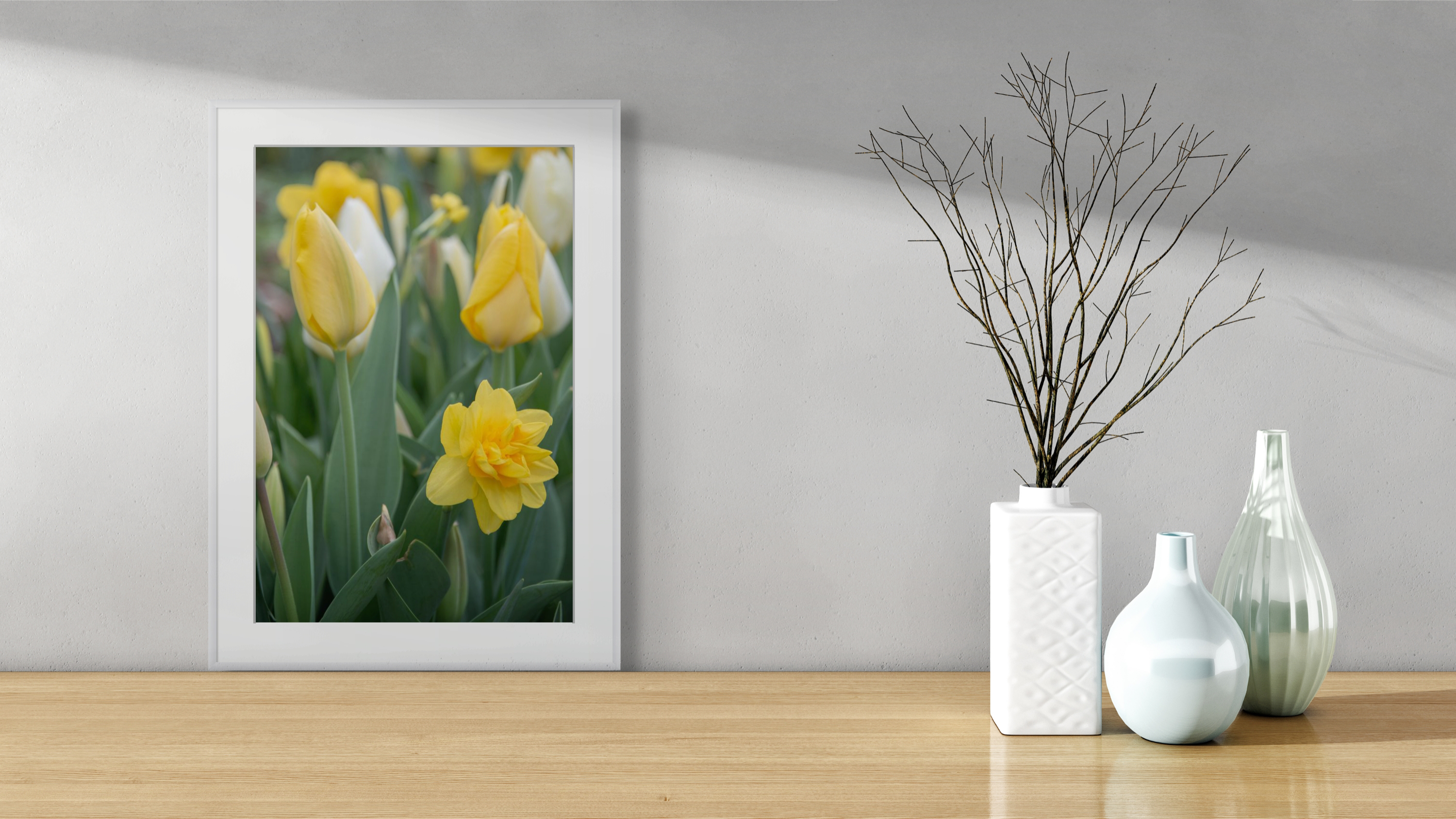 NN better writing.  Spring in Yellow, Flower Photograph