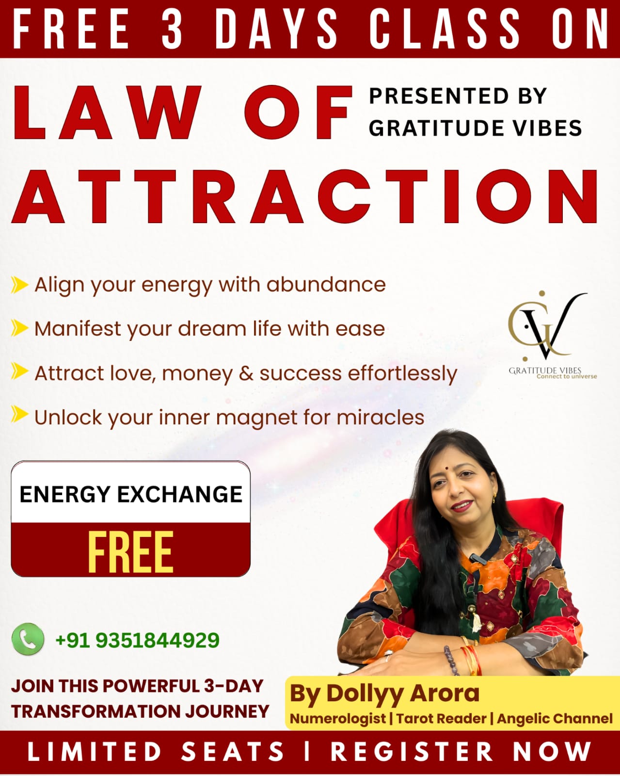 Law of Attraction Free 3 Days Class