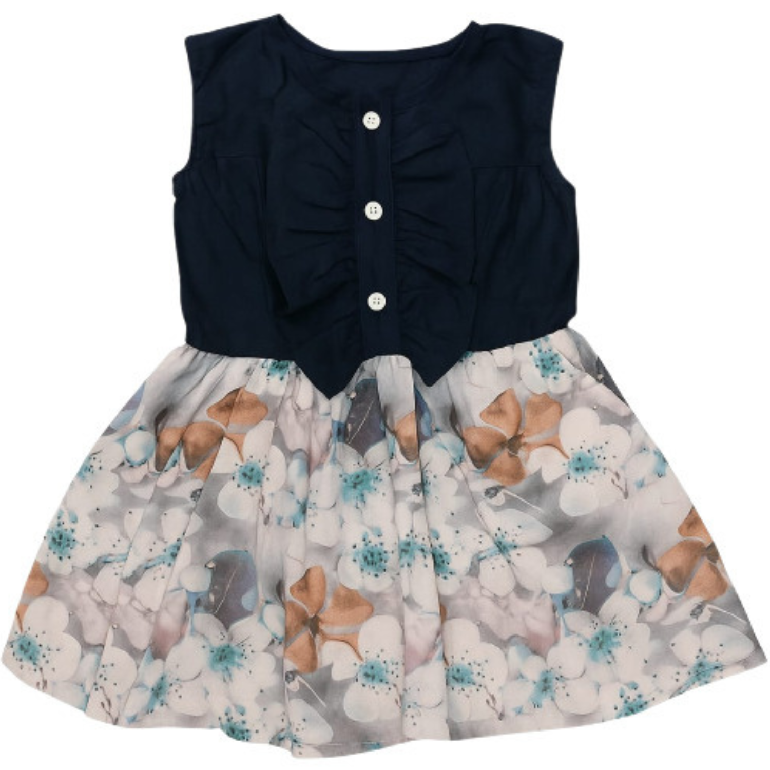 Girls' Floral Sleeveless Dress