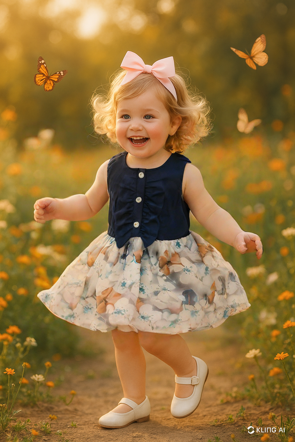 Girls' Floral Sleeveless Dress