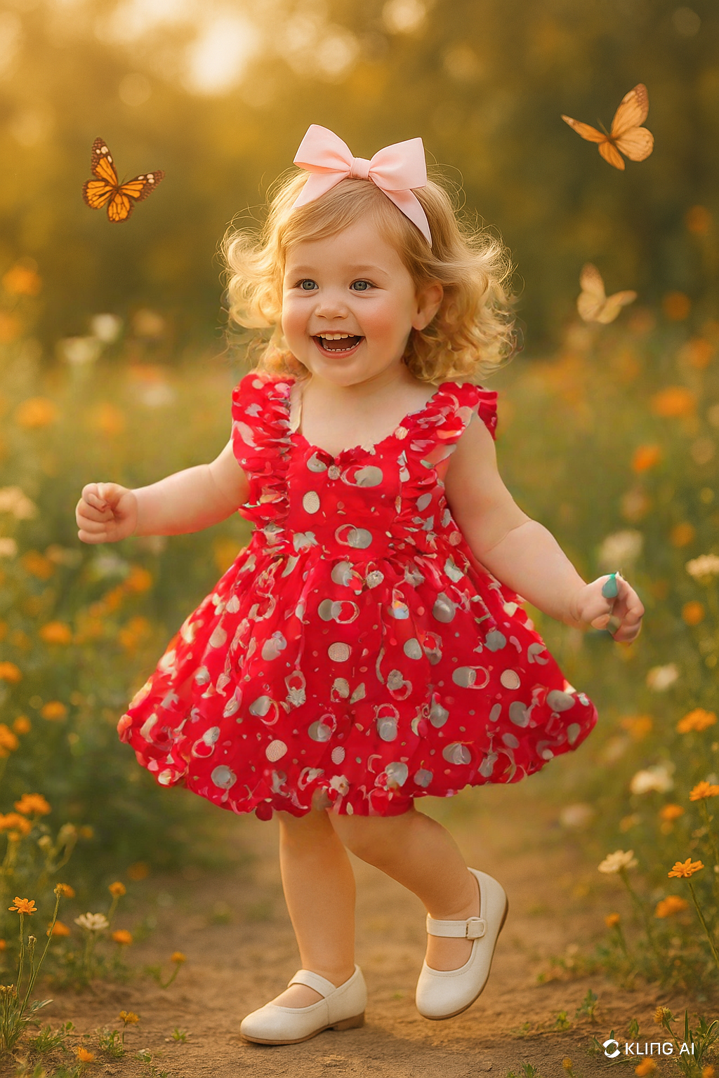 Cherry Dotted Toddler Dress