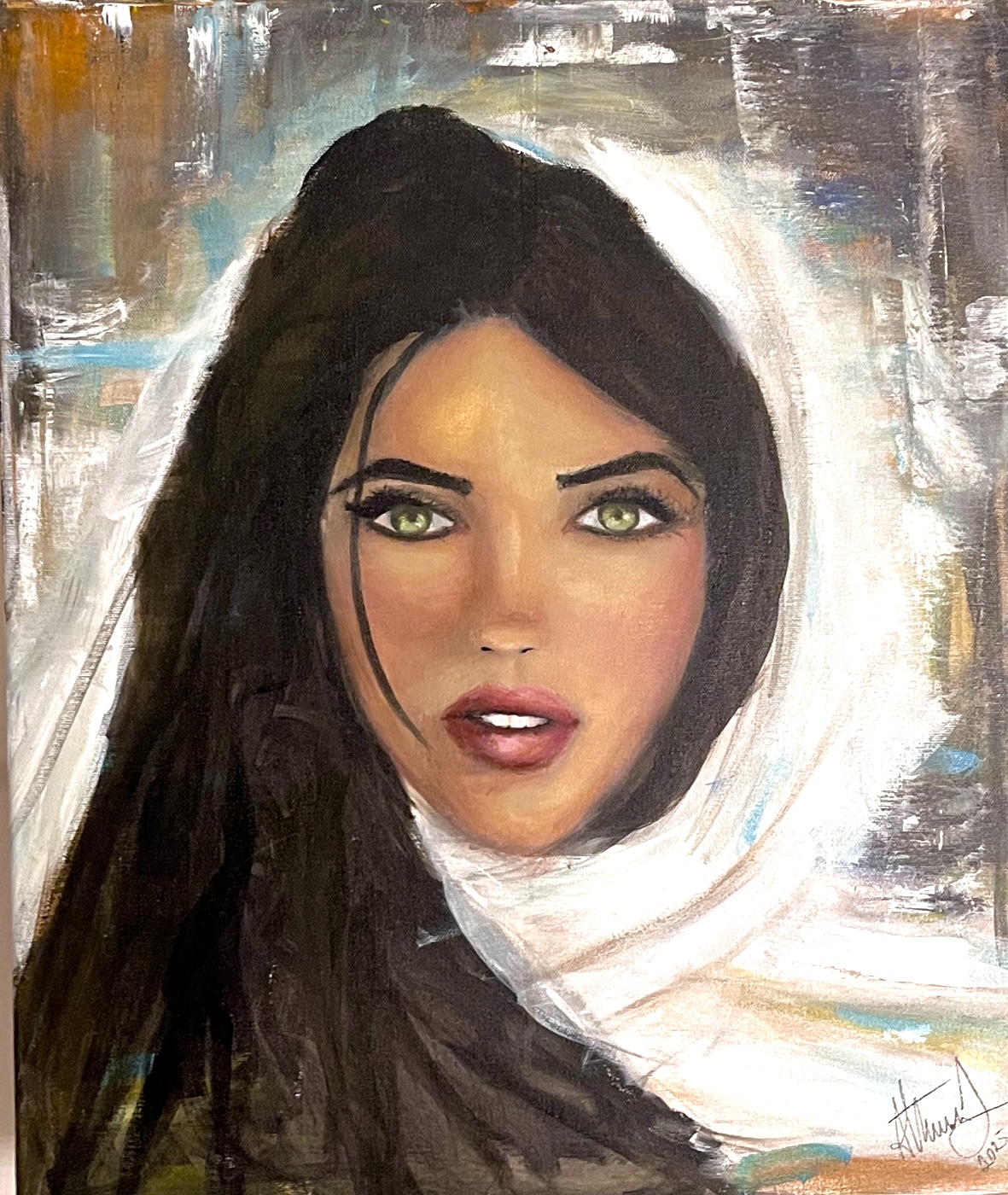 Mystic Woman  with Green Eyes 