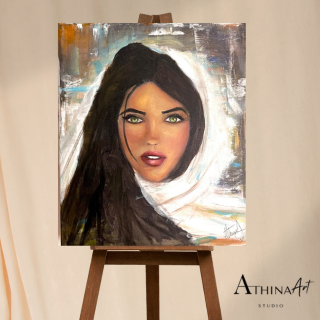 Mystic Woman with Green Eyes