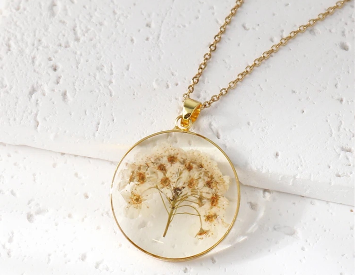 Baby’s Breath (Gypsophila) Necklace