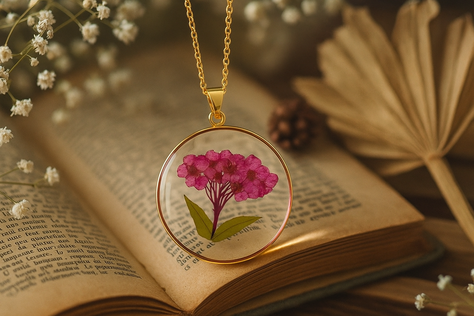 Larkspur Rose-Pink Necklace