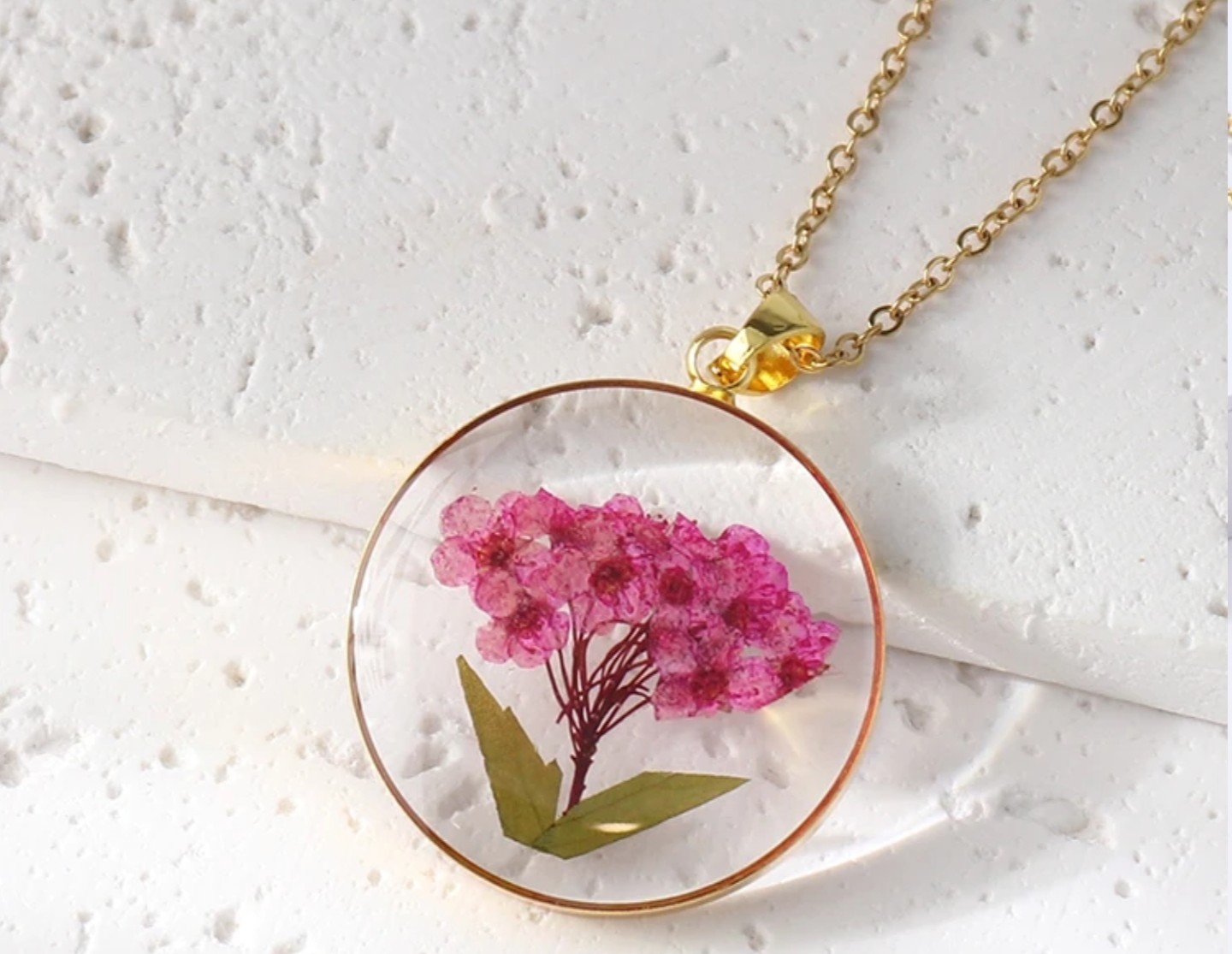 Larkspur Rose-Pink Necklace