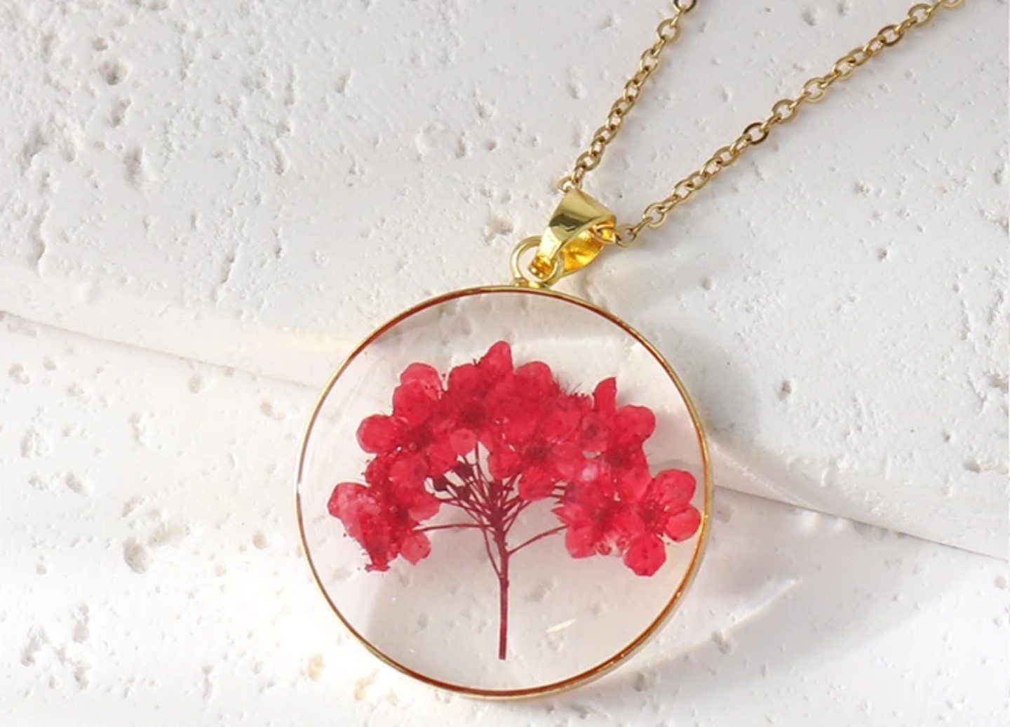 Larkspur Red Necklace