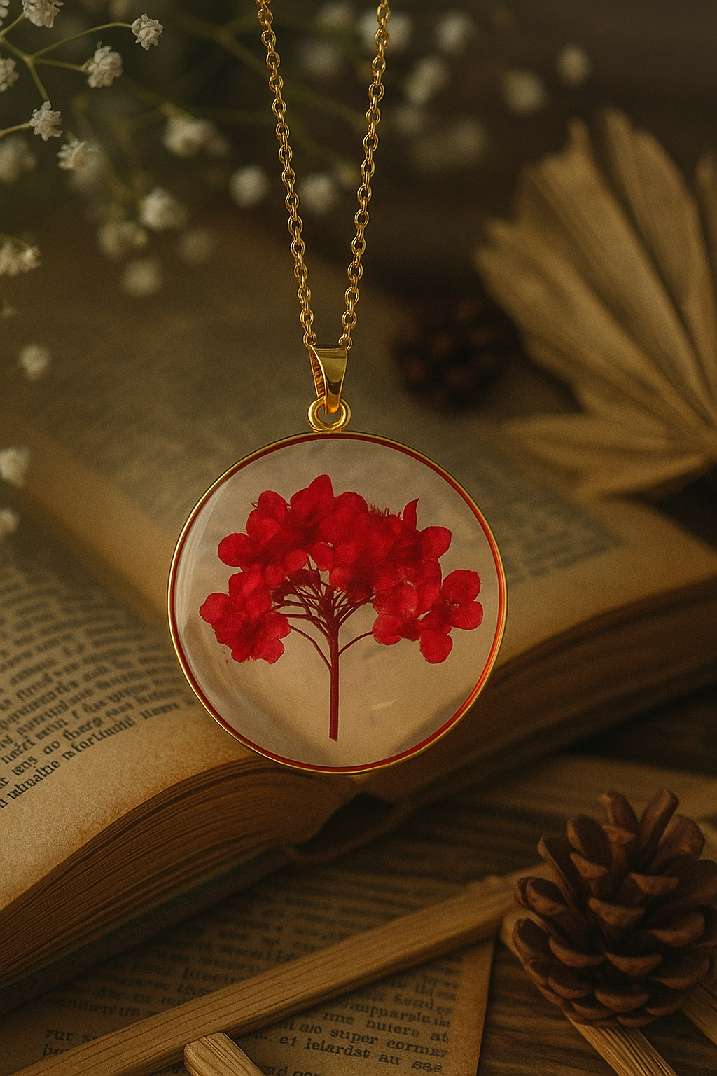 Larkspur Red Necklace